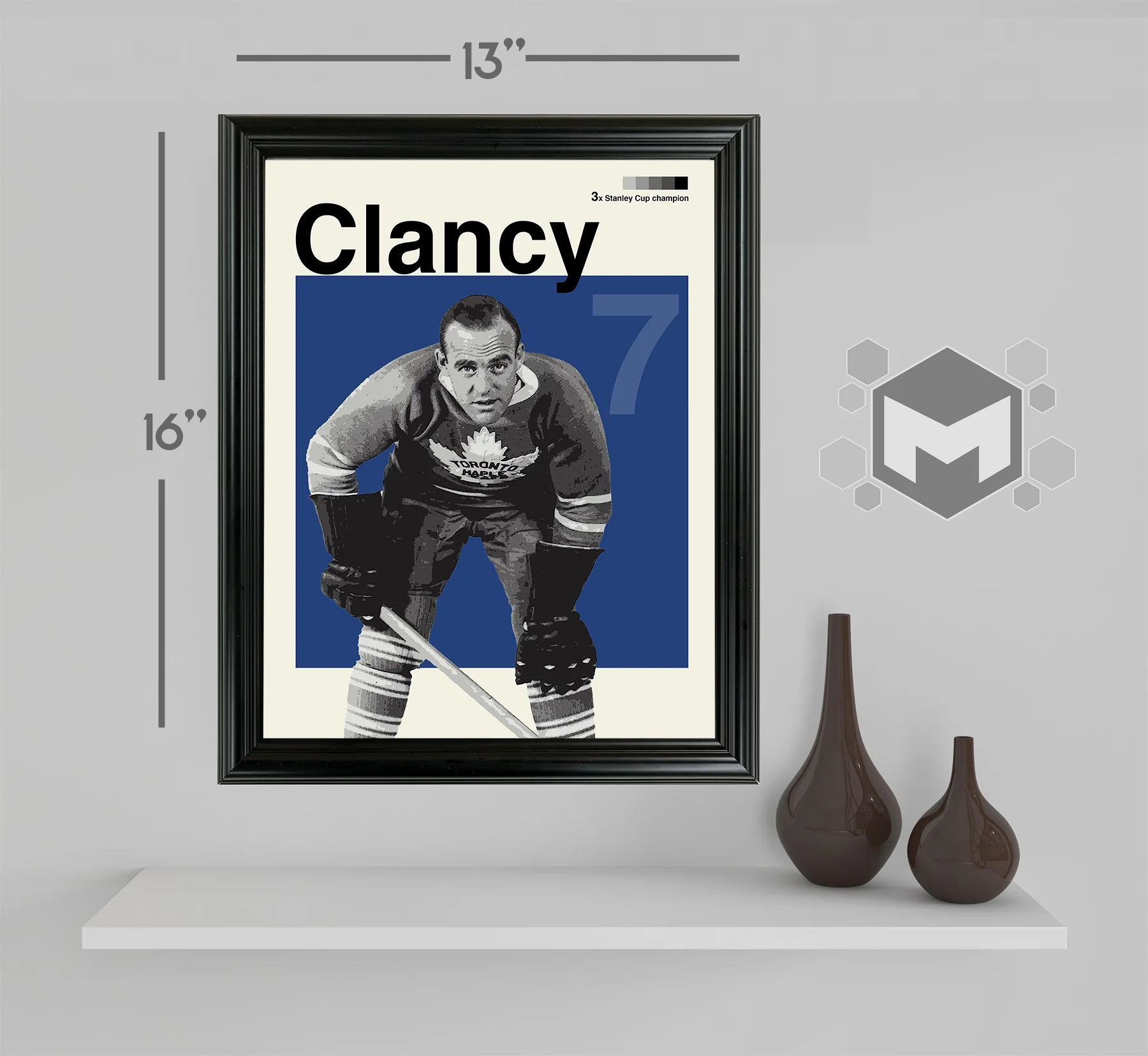 King Clancy Framed Sports Art Photo by Thomas Maxwell