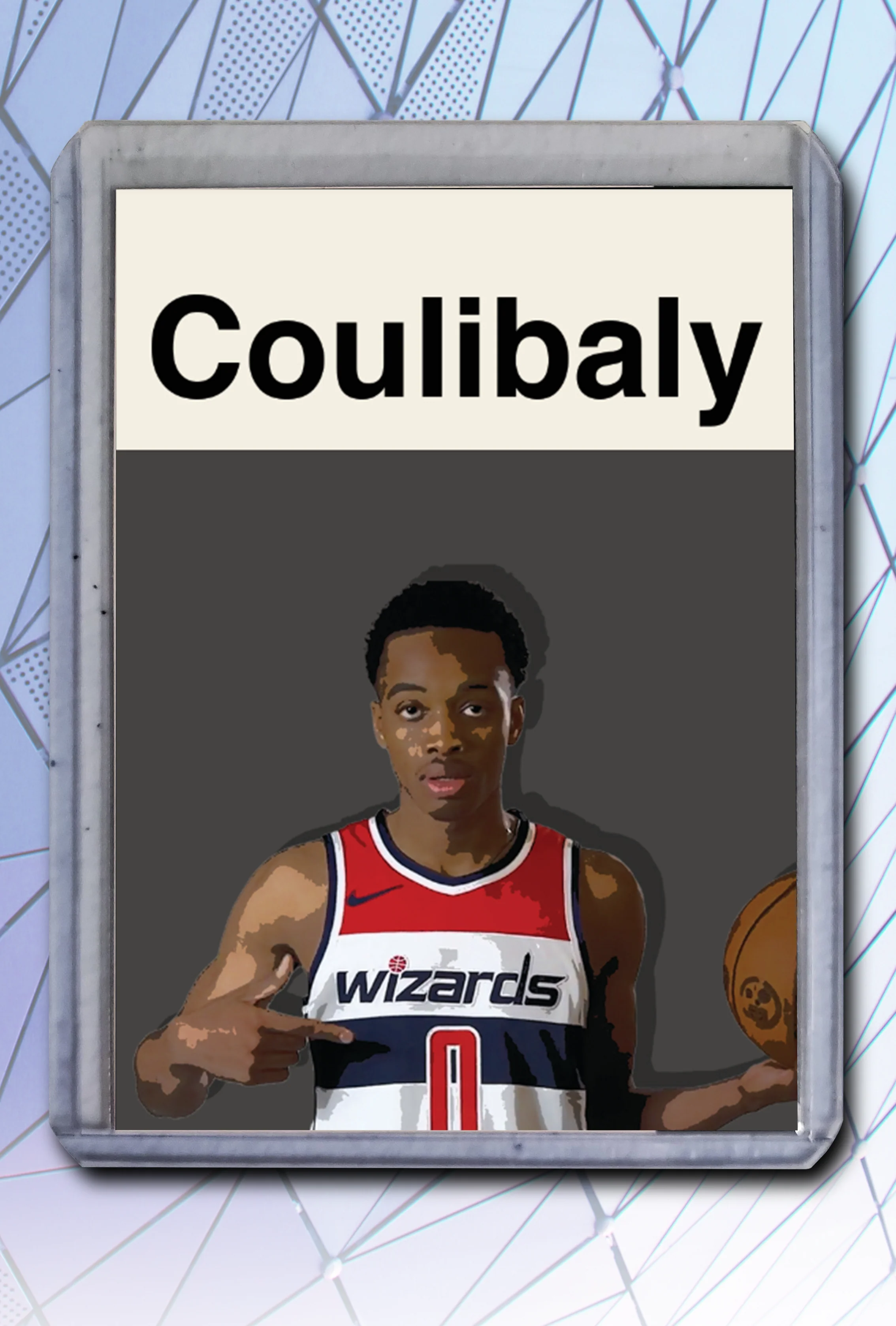 Bilal Coulibaly Artist Signed Basketball Art Card 1/10