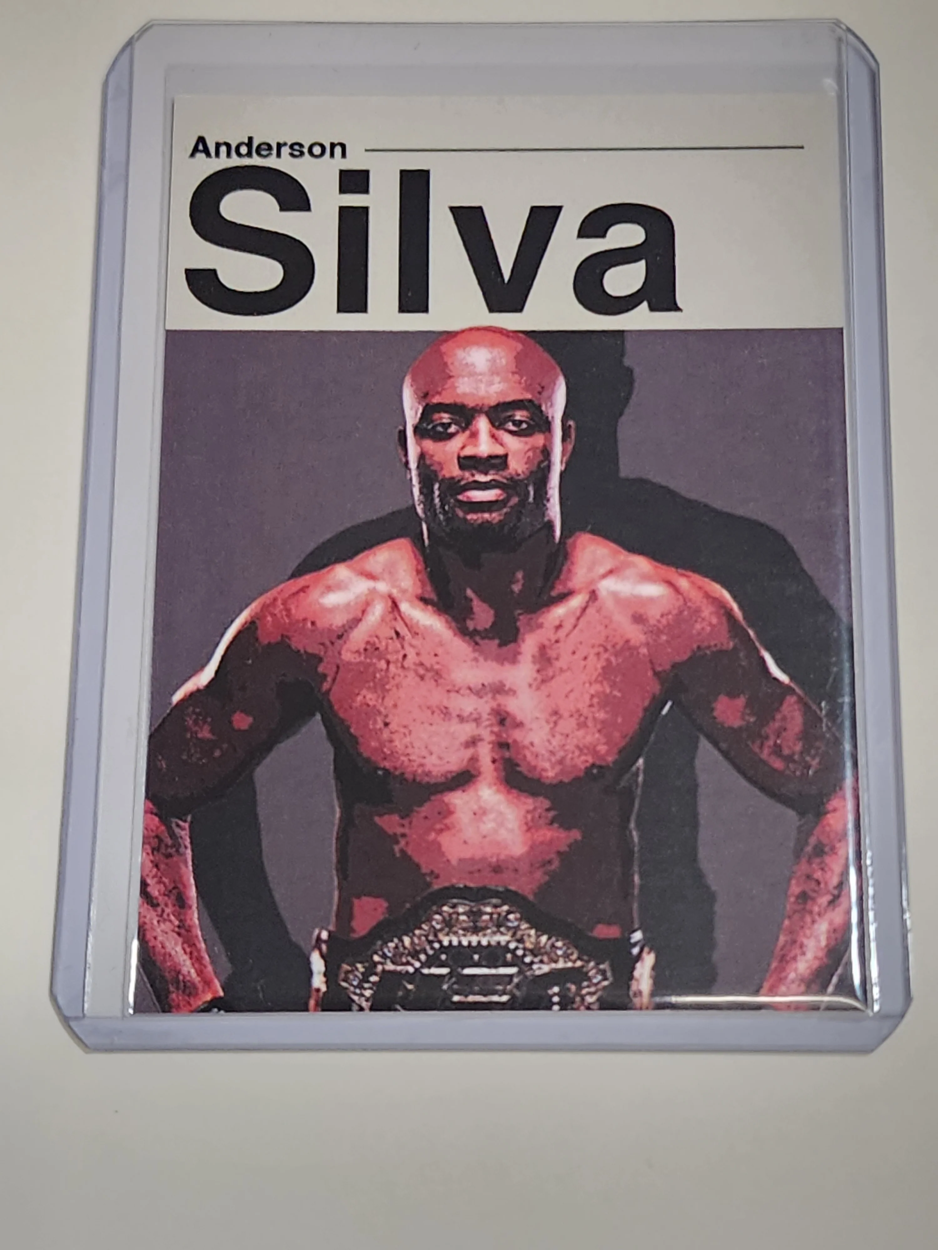 Anderson Silva Artist Signed MMA Art Card 1/10