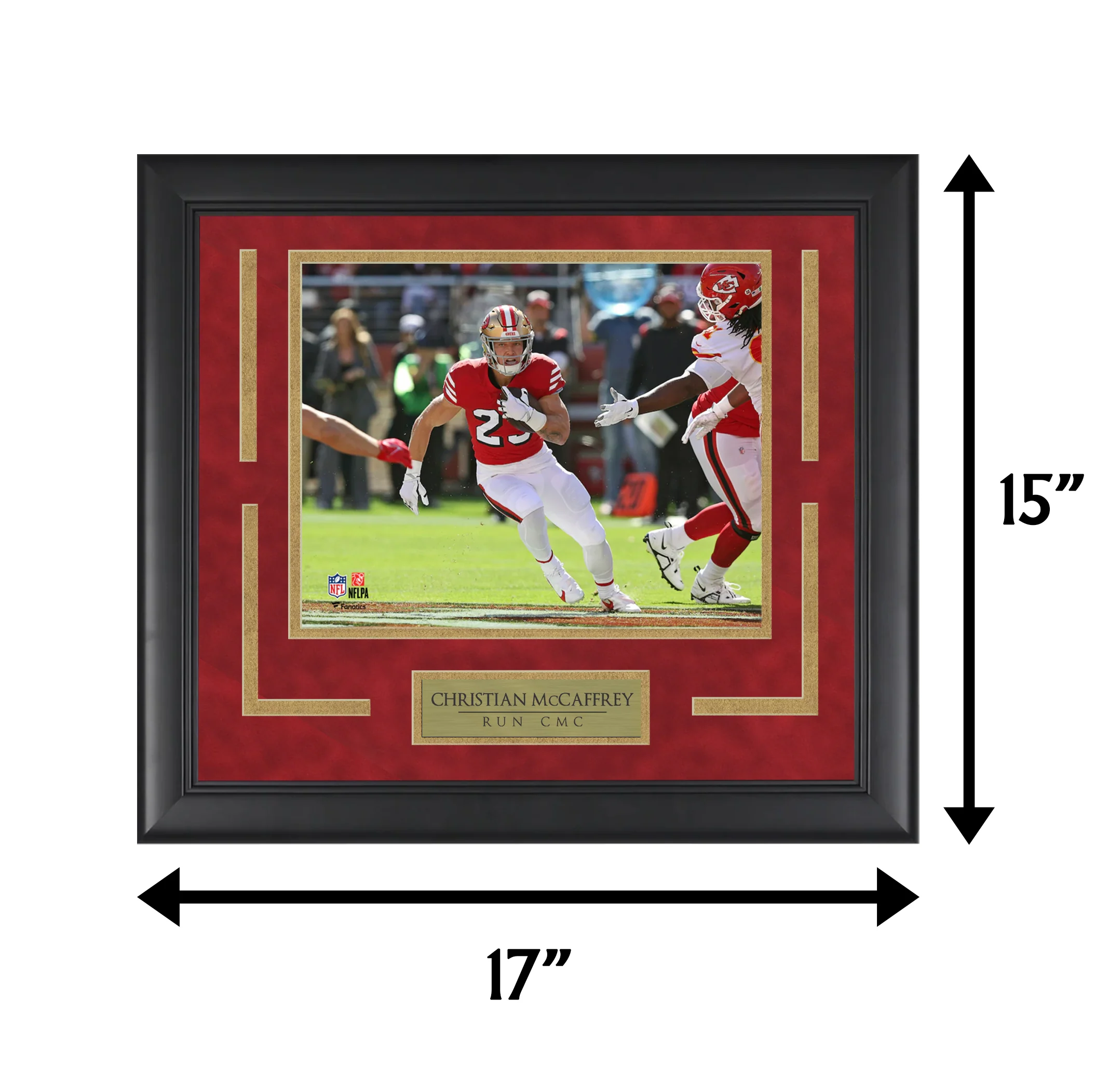 Christian McCaffrey - Run CMC - Framed Football Photo