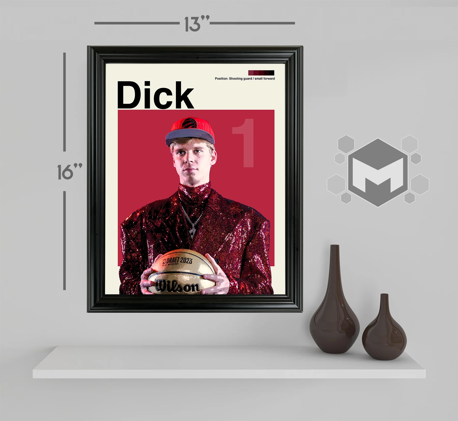 Gradey Dick Framed Sports Art Photo by Thomas Maxwell