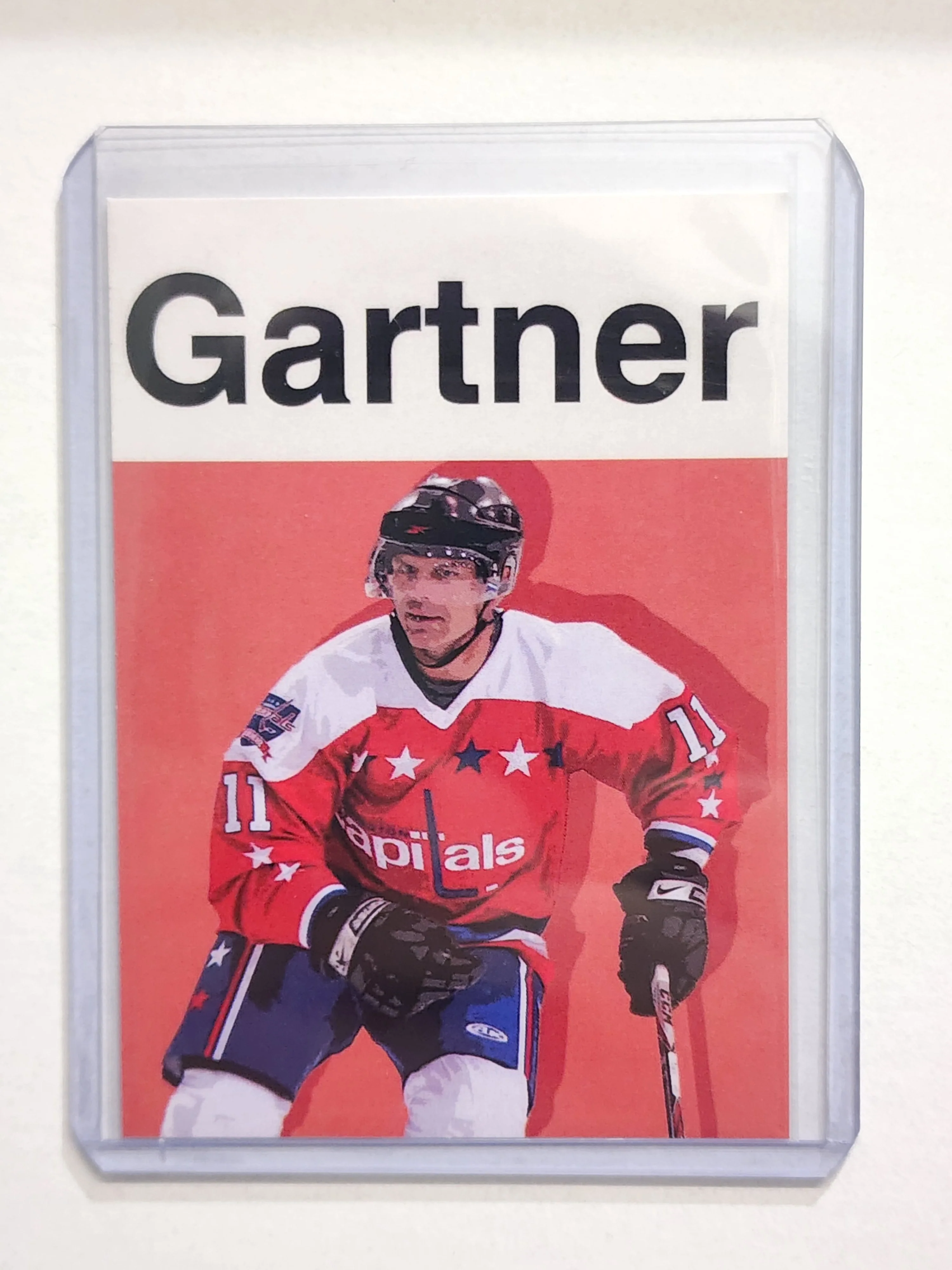 Mike Gartner Artist Signed Hockey Art Card 1/10