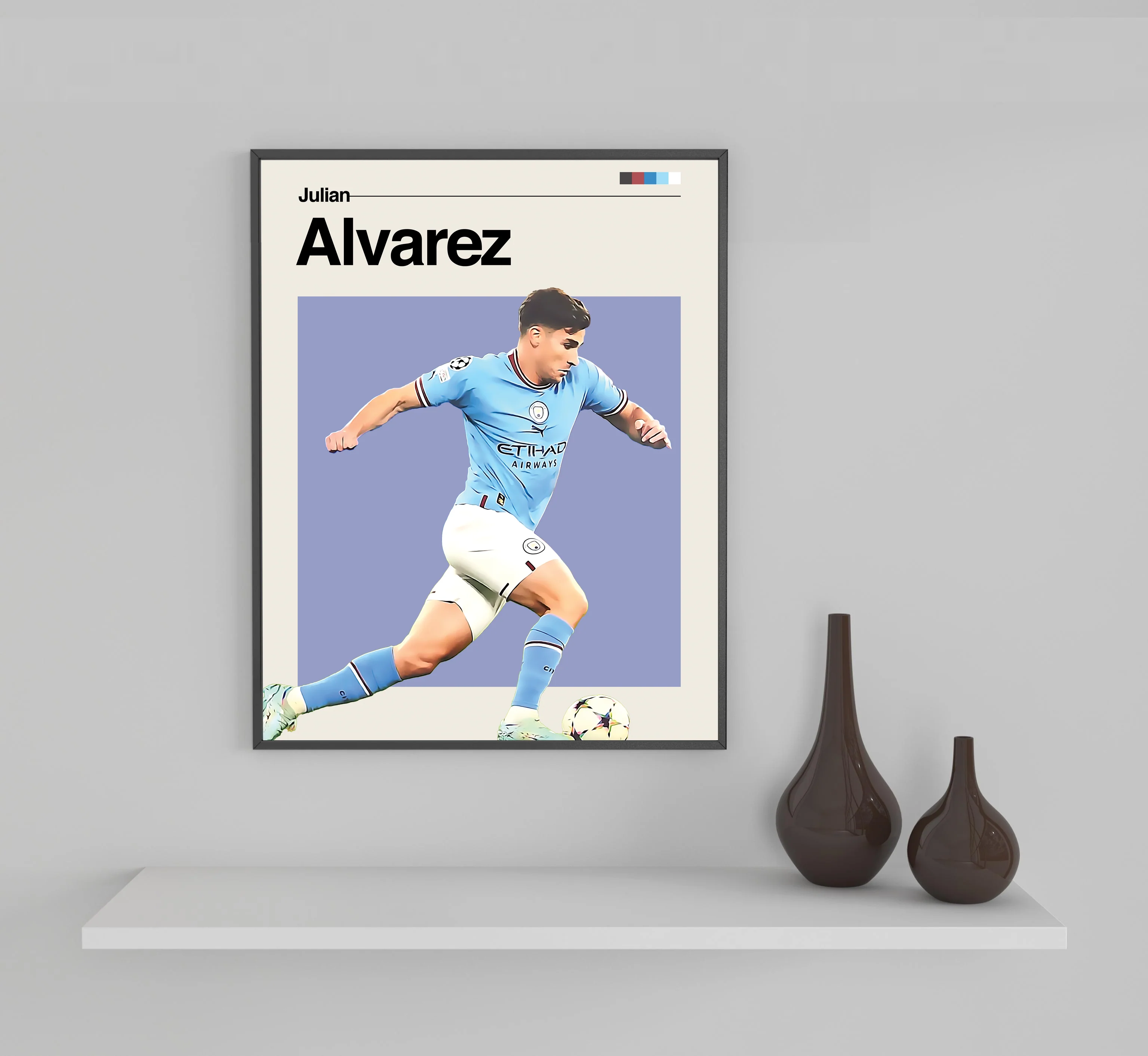 Julian Alvarez Framed Sports Art Photo by Thomas Maxwell