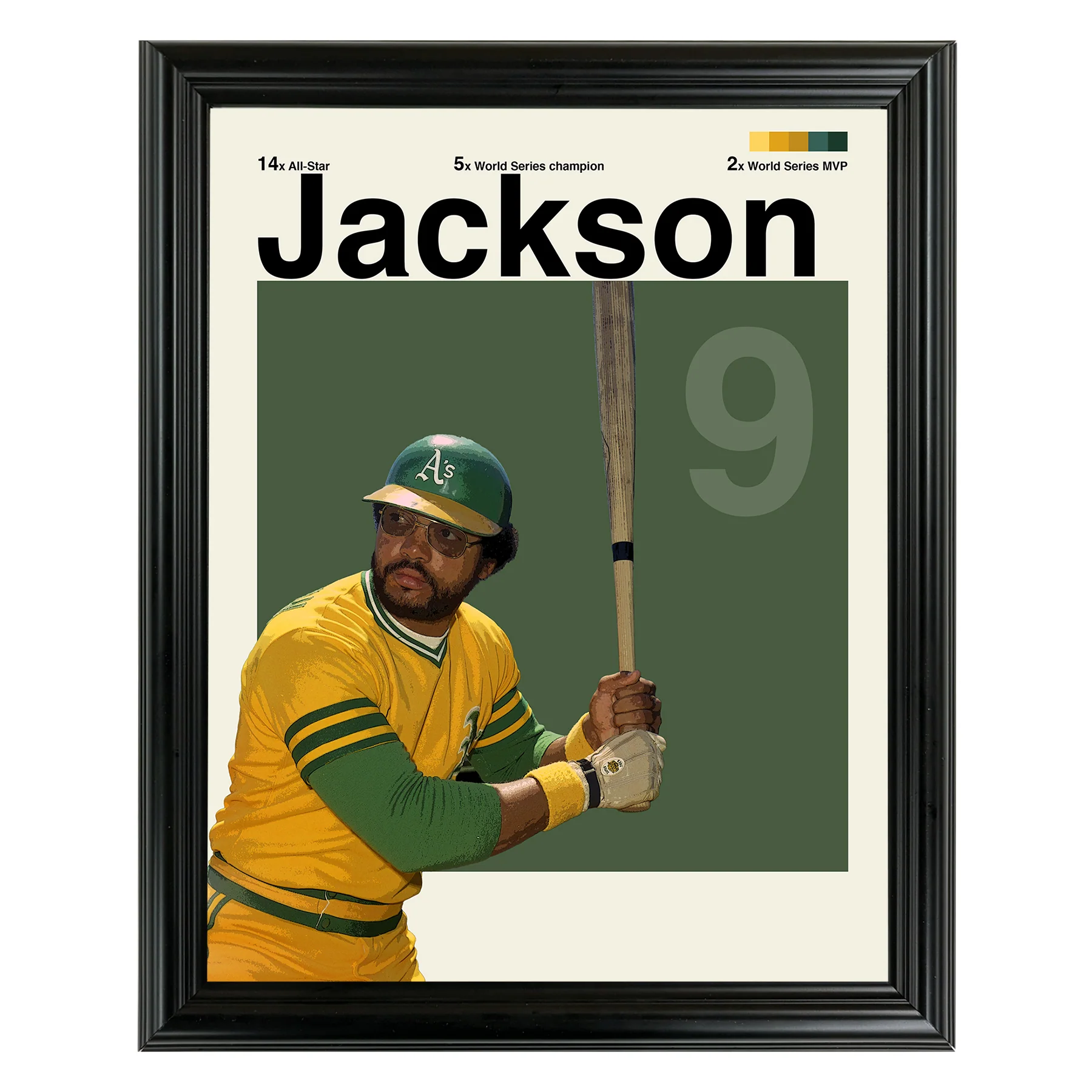 Reggie Jackson Framed Sports Art Photo by Thomas Maxwell