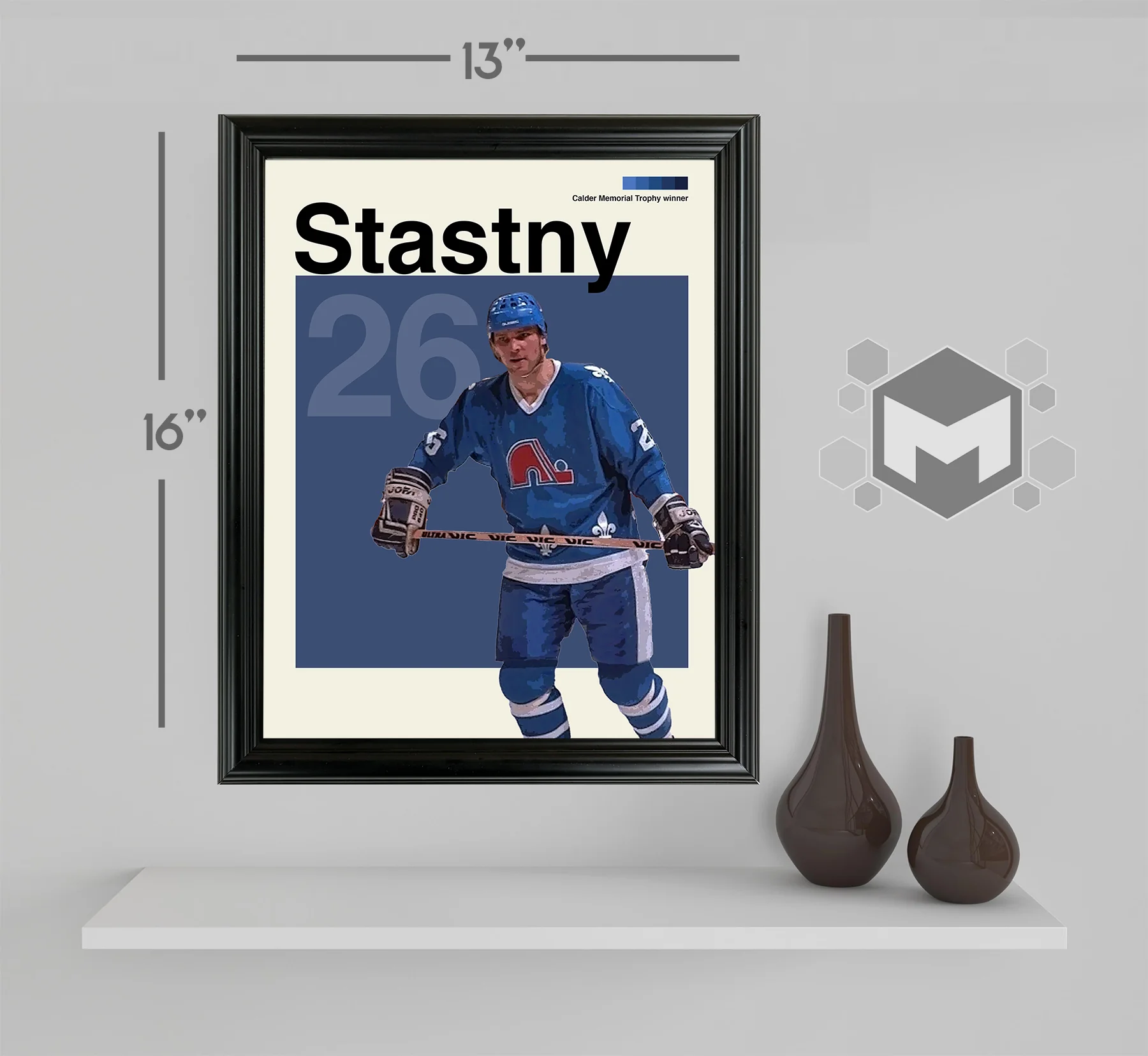 Peter Stastny Framed Sports Art Photo by Thomas Maxwell