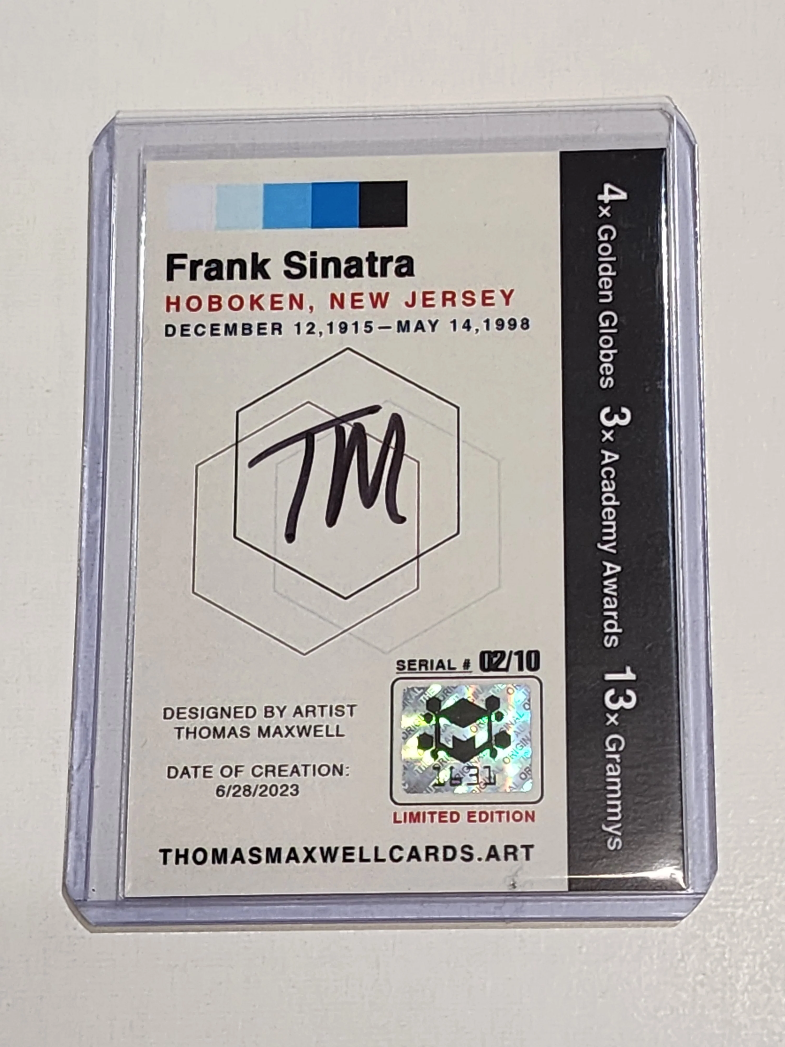 Frank Sinatra Artist Signed Music Art Card 2/10