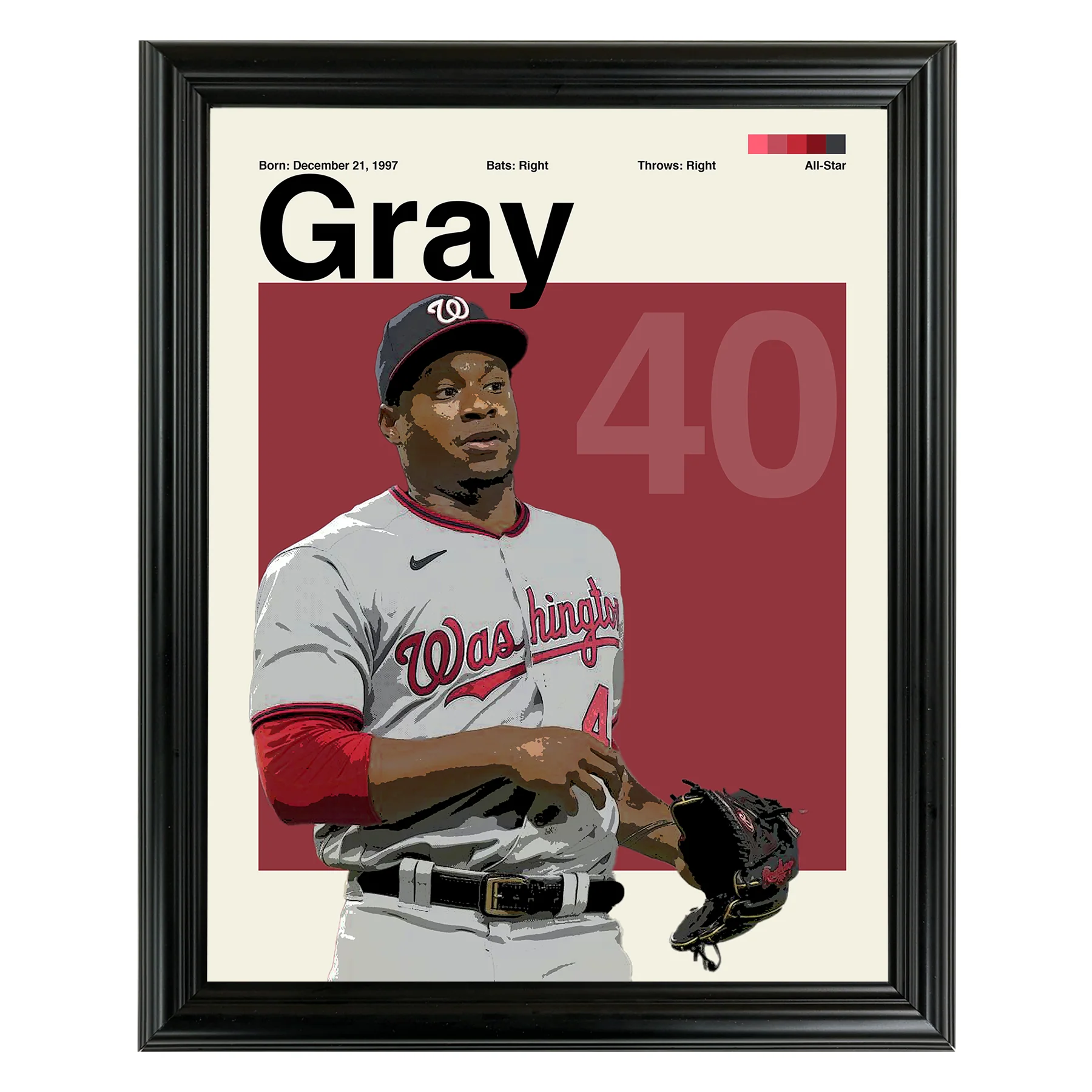Josiah Gray Framed Sports Art Photo by Thomas Maxwell