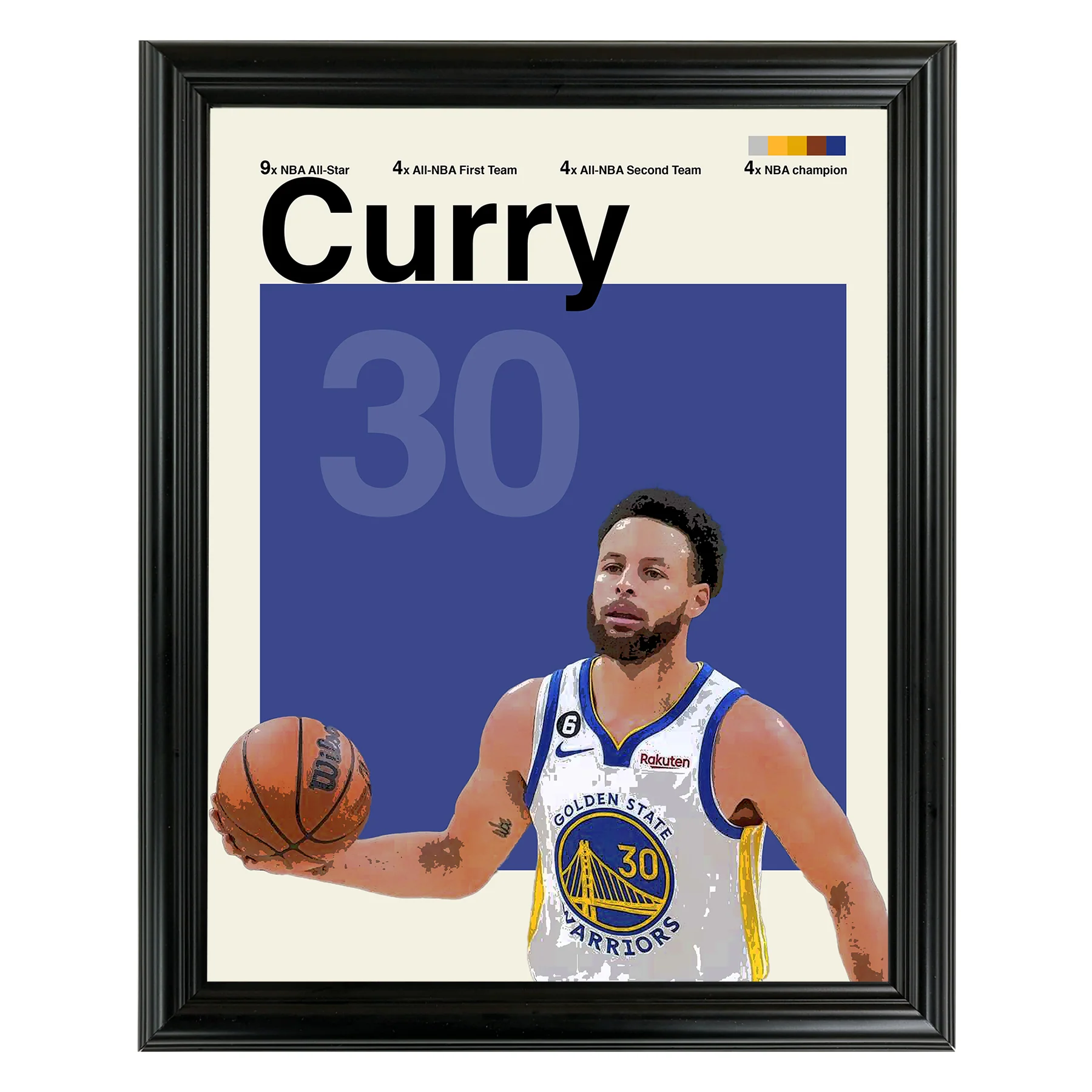 Stephen Curry Framed Sports Art Photo by Thomas Maxwell