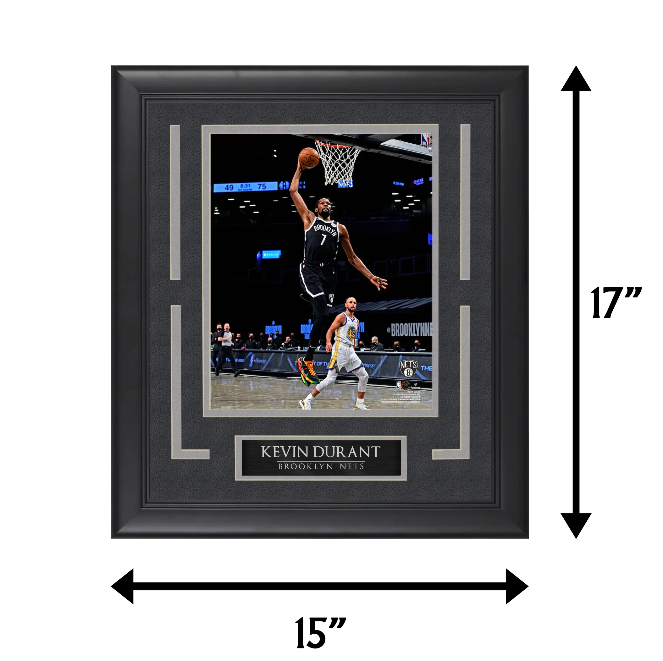 Kevin Durant - Brooklyn Icon - Framed Basketball Photo