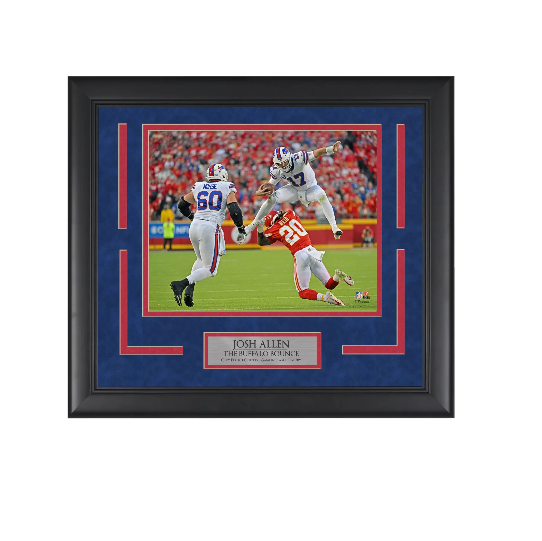 Josh Allen - Buffalo Bounce - Framed Football Photo