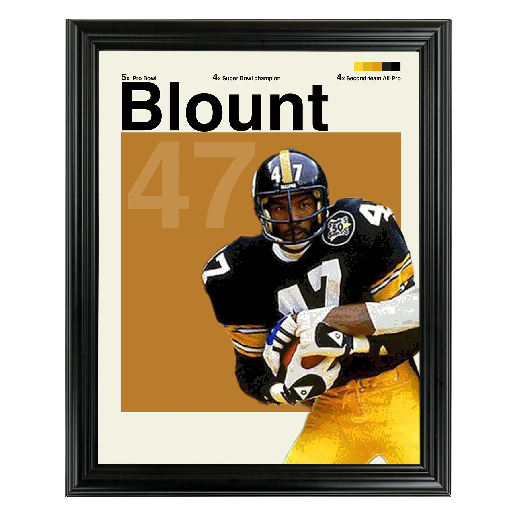 Mel Blount Framed Sports Art Photo by Thomas Maxwell