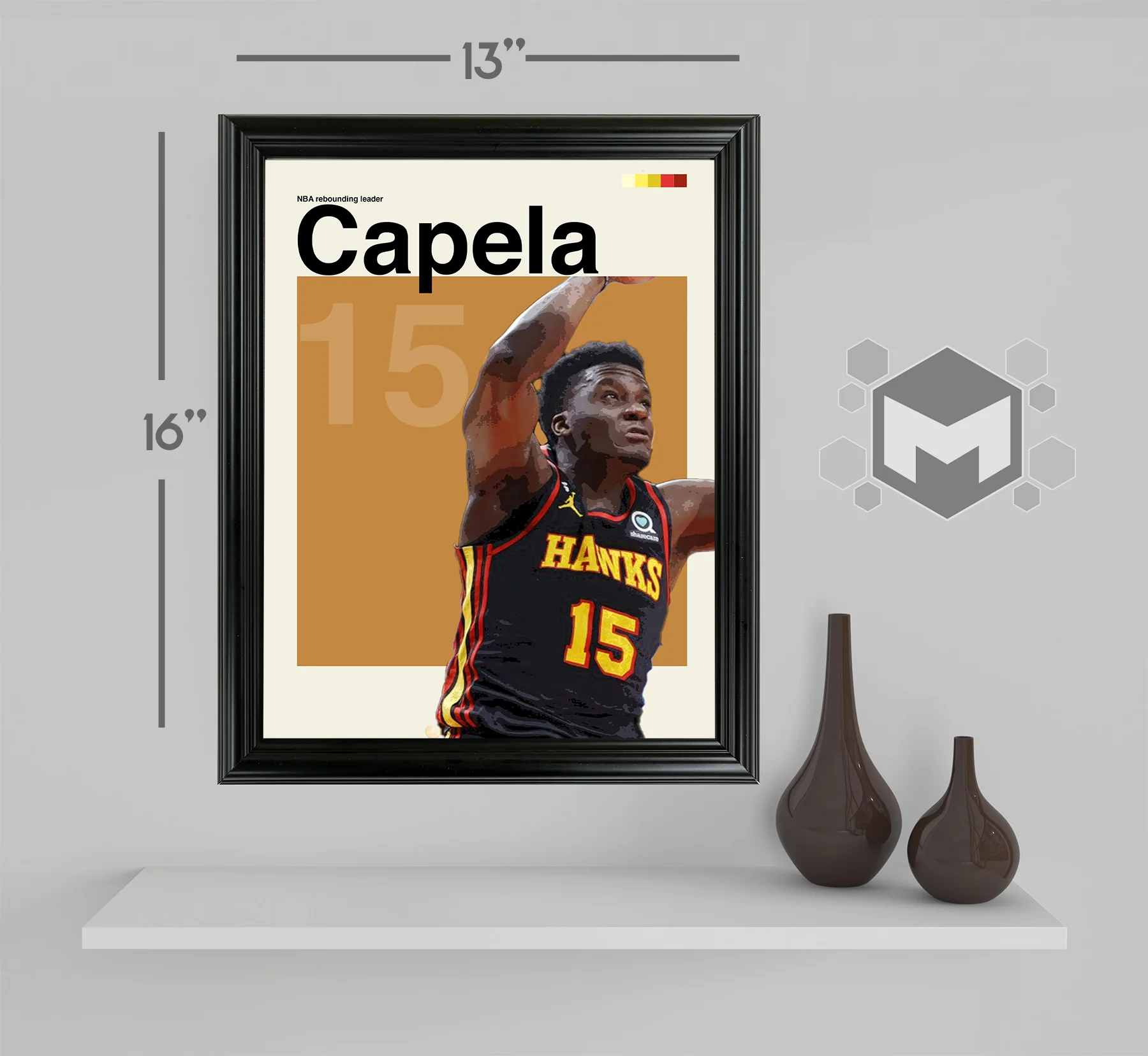 Clint Capela Framed Sports Art Photo by Thomas Maxwell
