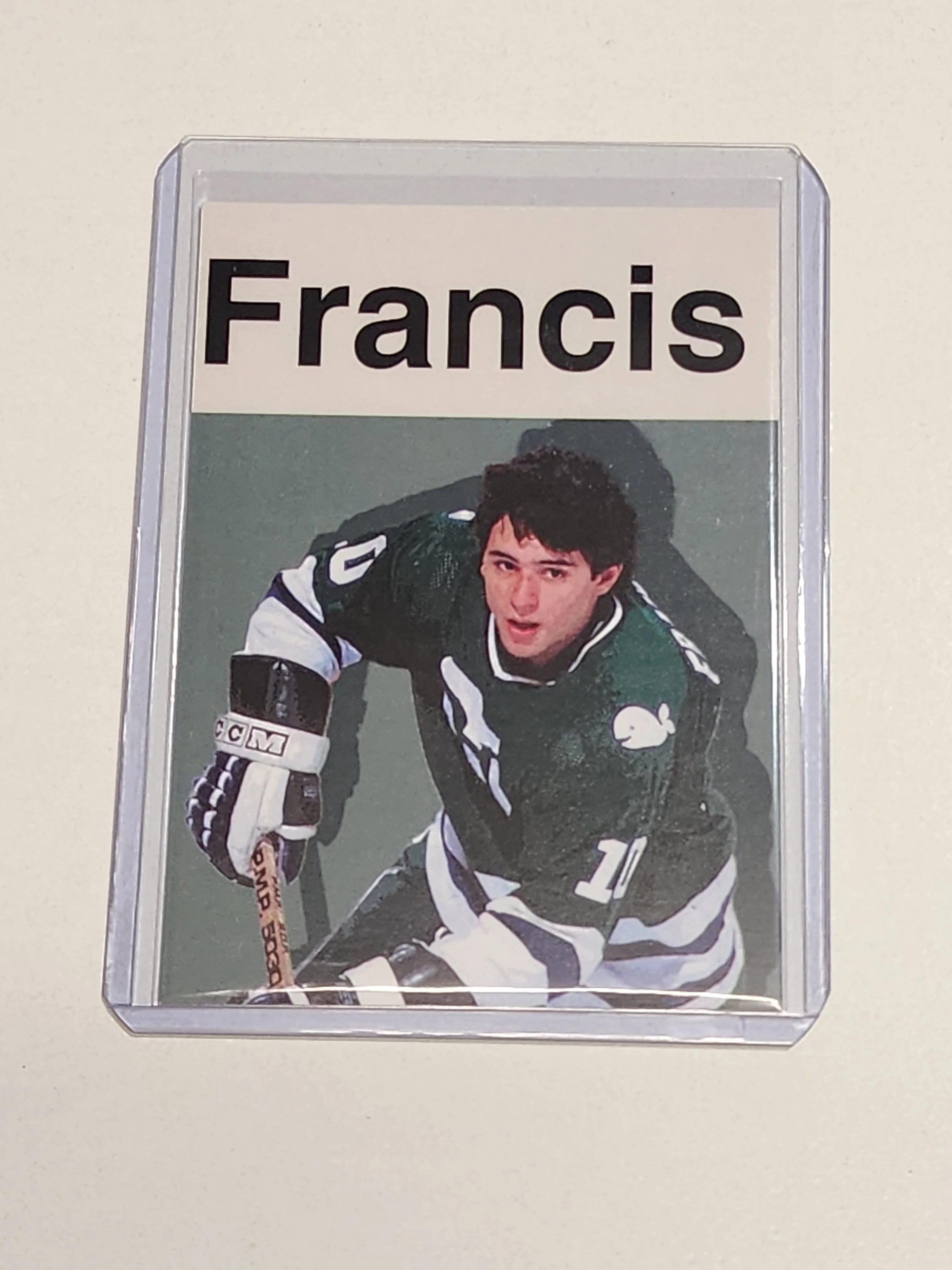 Ron Francis Artist Signed Hockey Art Card 1/10