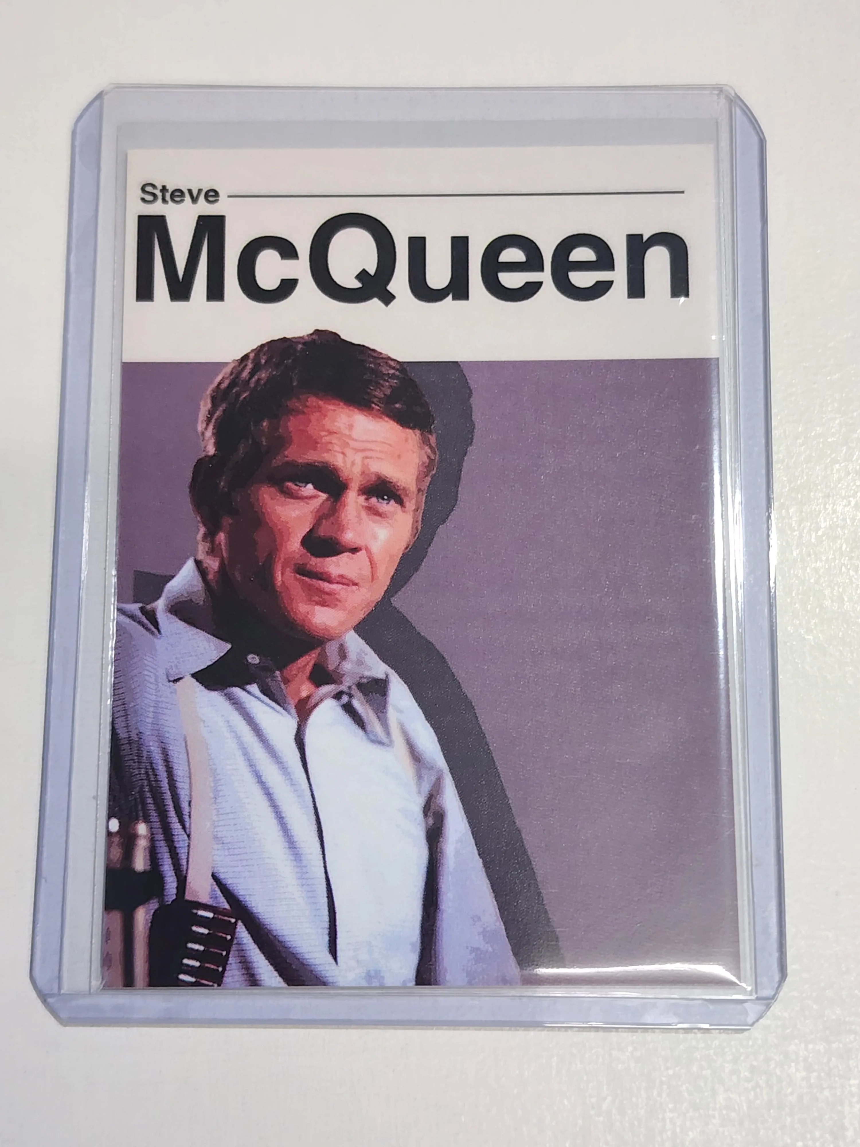 Steve McQueen Artist Signed TV/Film Art Card 1/10