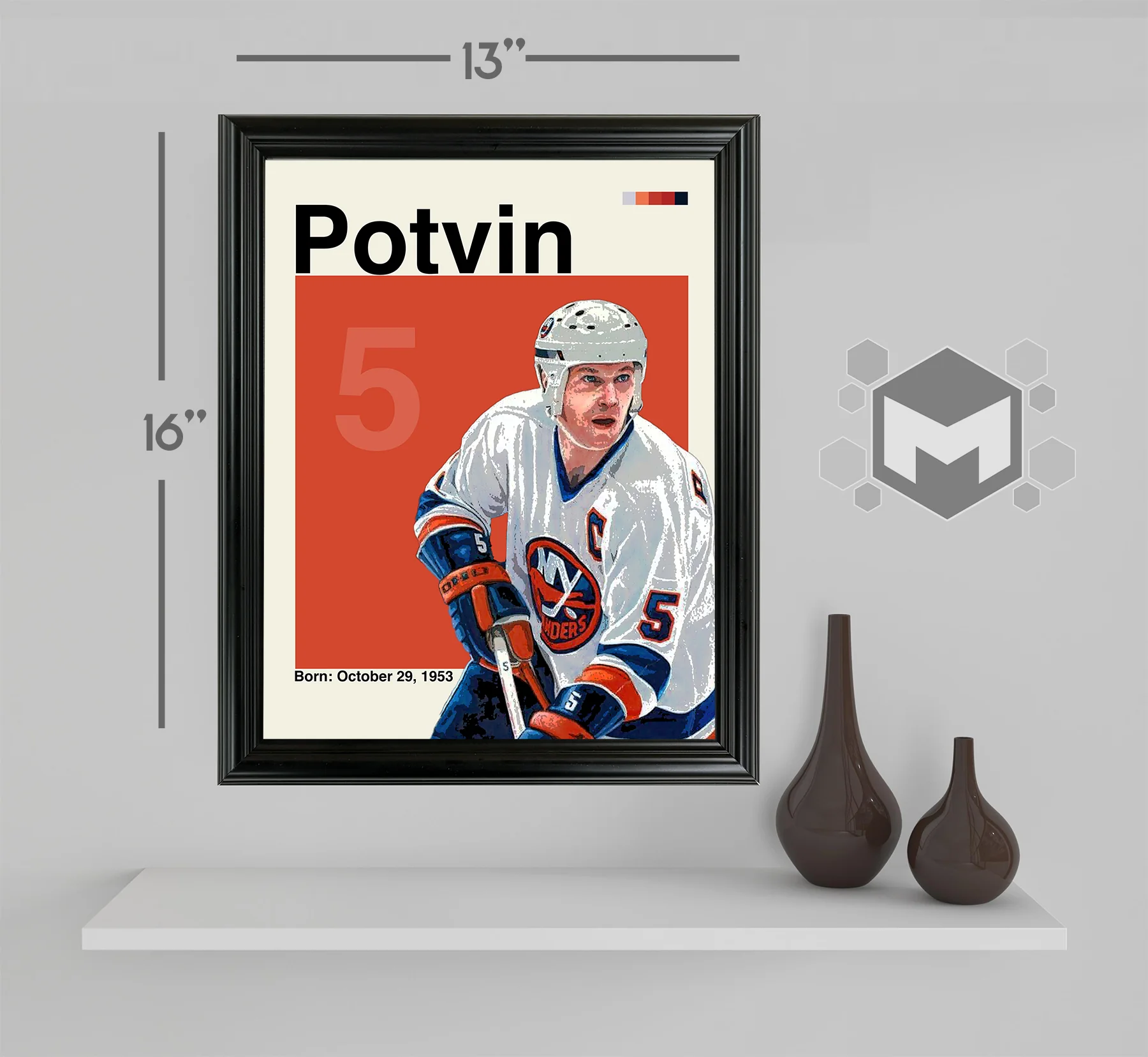 Denis Potvin Framed Sports Art Photo by Thomas Maxwell