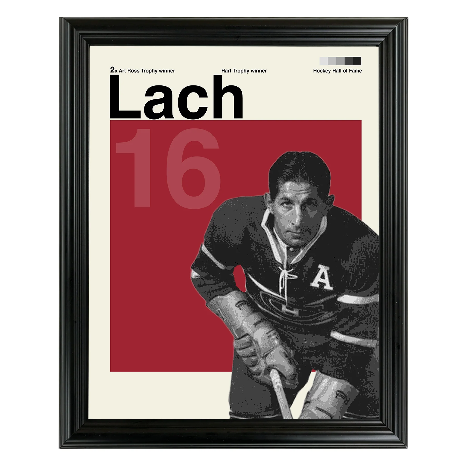 Elmer Lach Framed Sports Art Photo by Thomas Maxwell