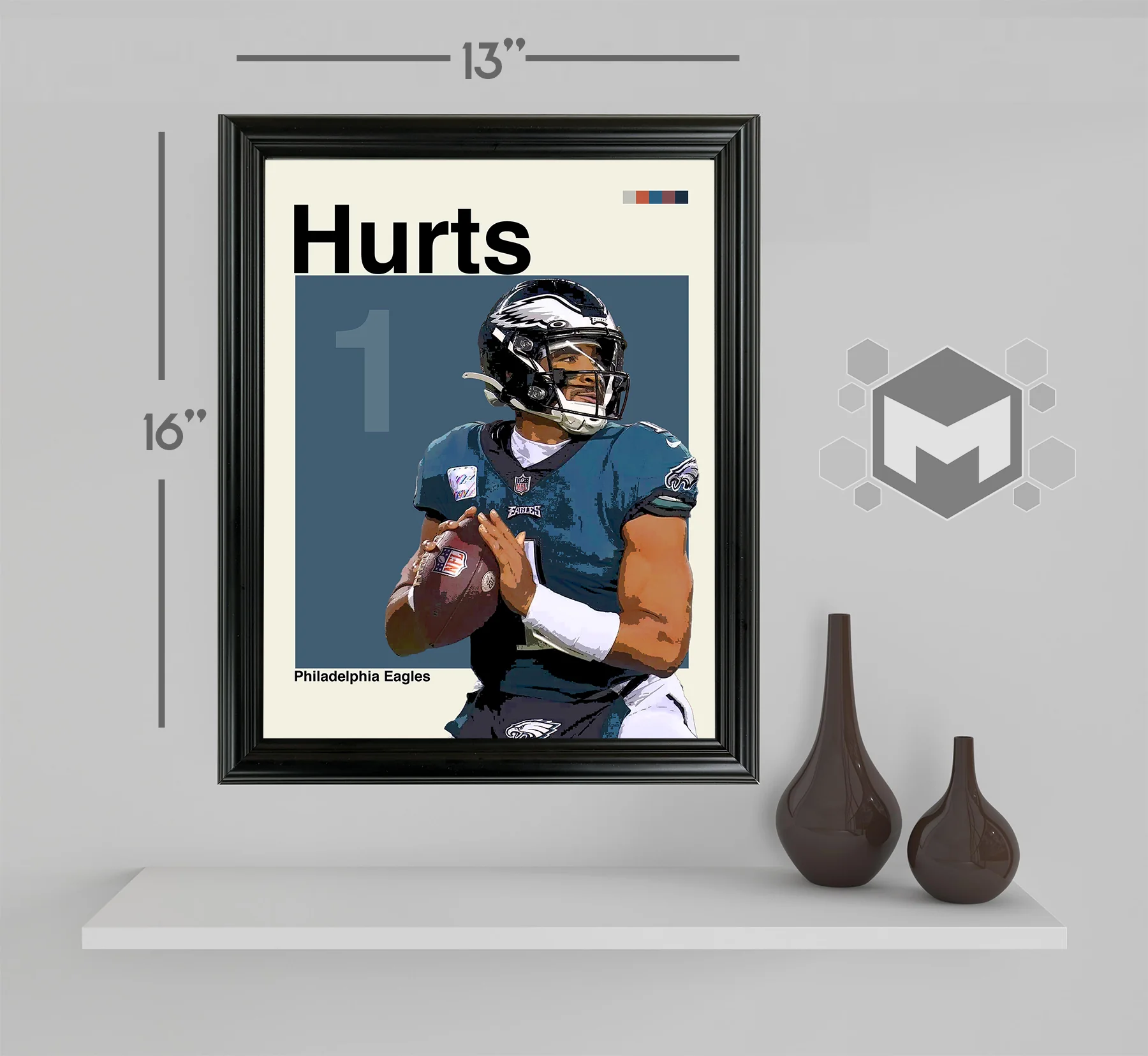 Jalen Hurts Framed Sports Art Photo by Thomas Maxwell