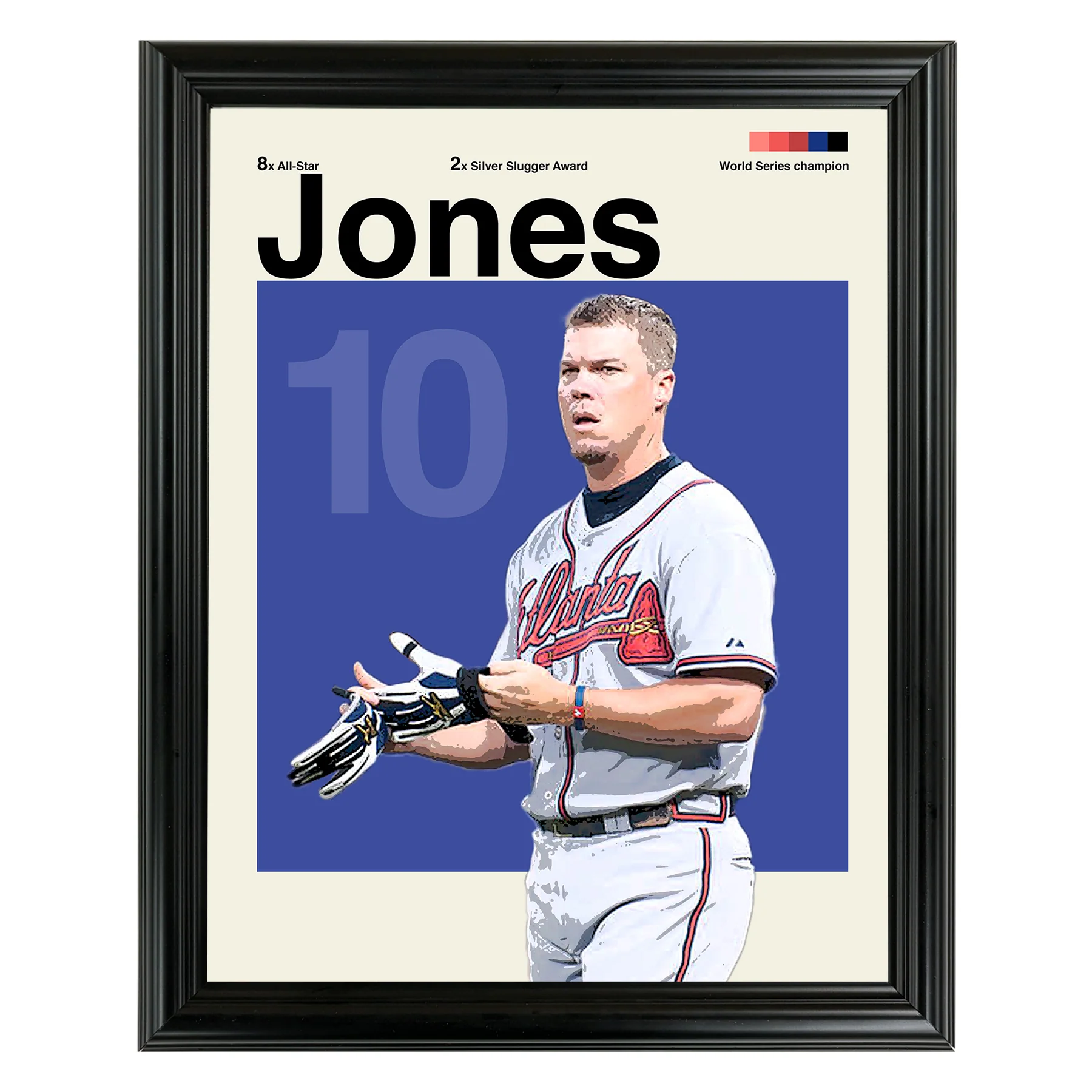 Chipper Jones Framed Sports Art Photo by Thomas Maxwell