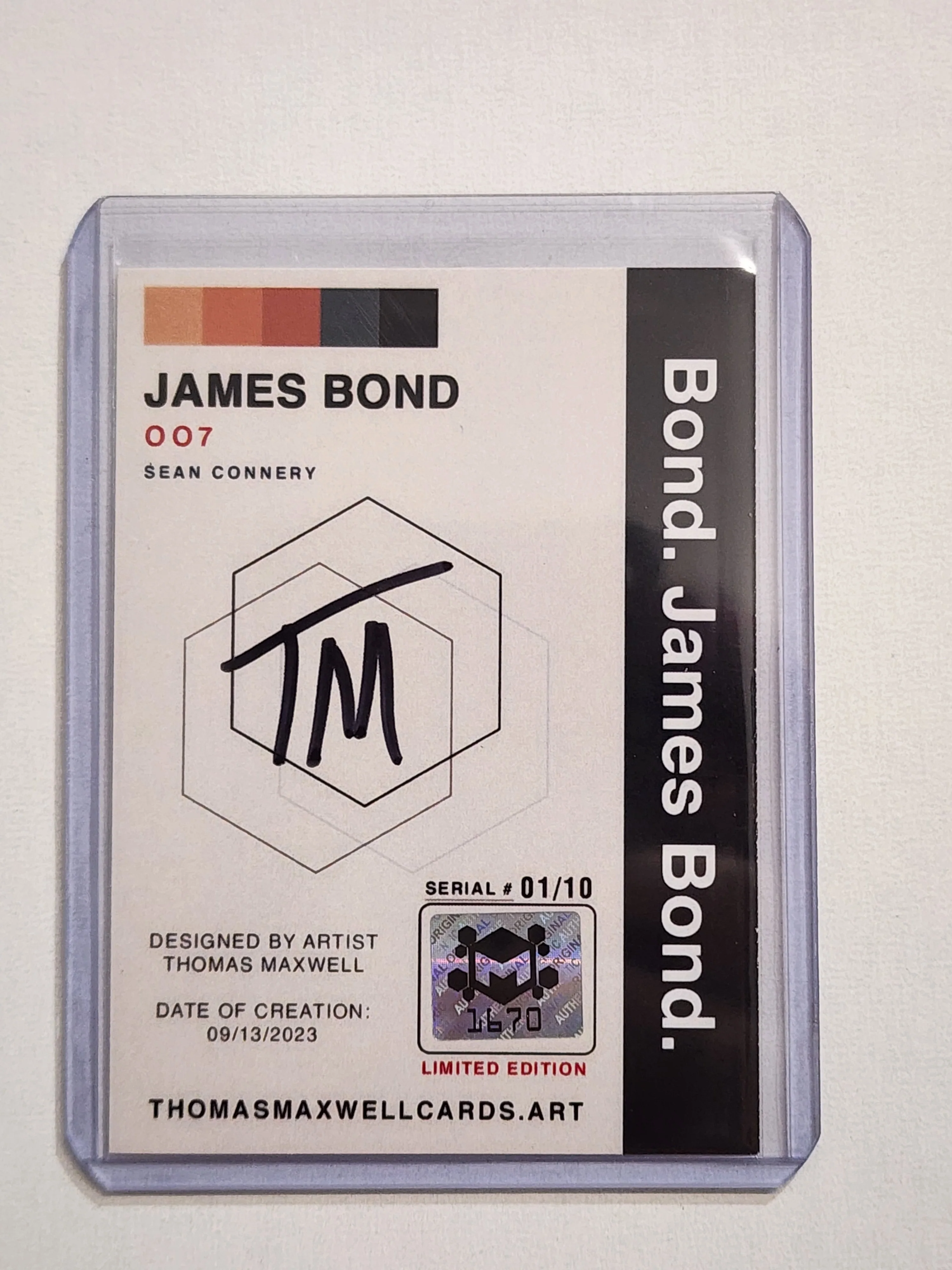 James Bond Artist Signed OO7 Art Card 1/10