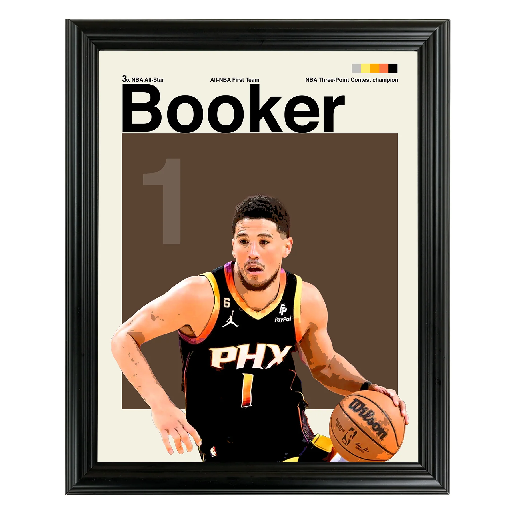 Devin Booker Framed Sports Art Photo by Thomas Maxwell