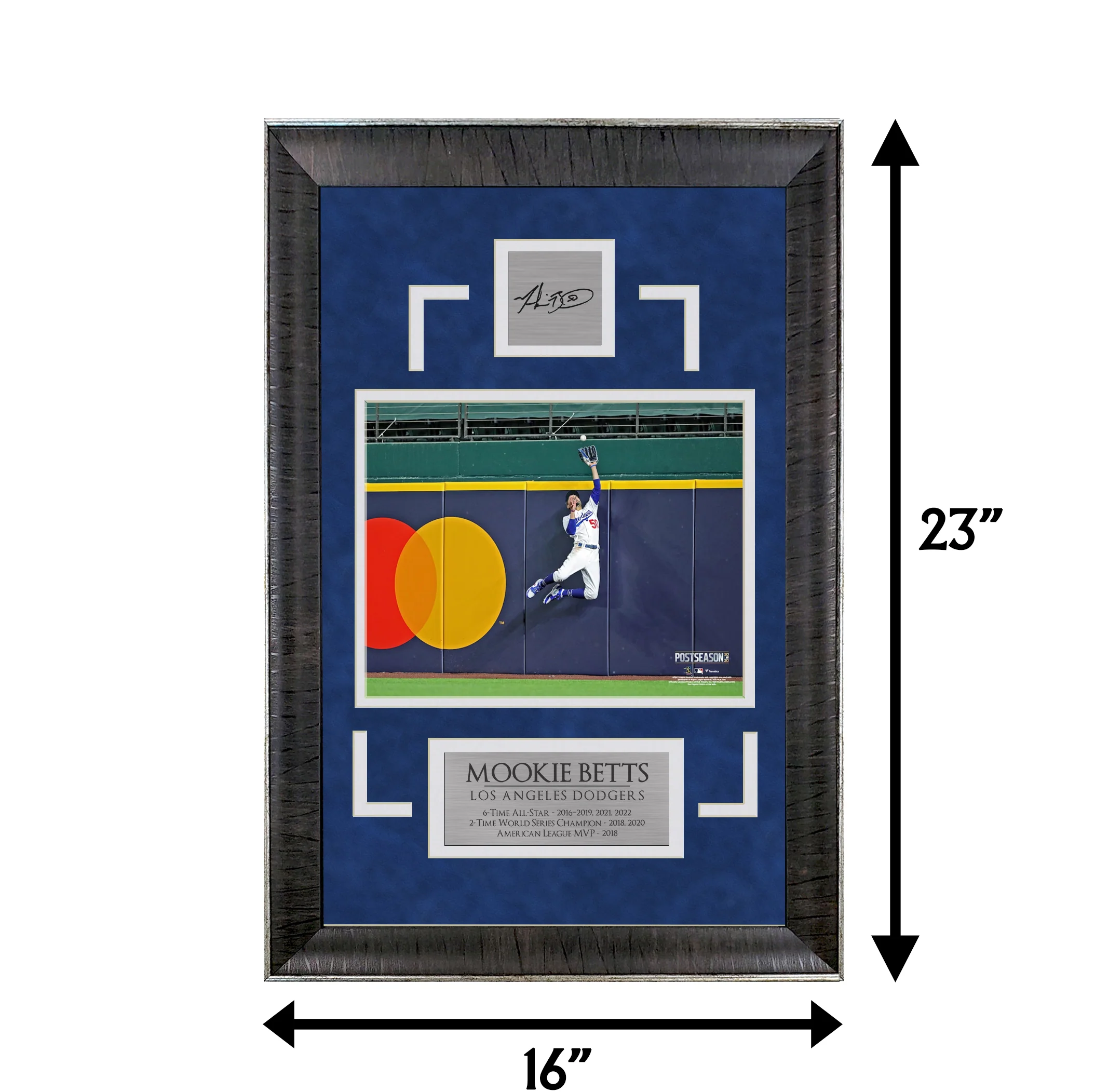 Mookie Betts - Wall Jump - Sports Deluxe | 16 x 23 - Framed Baseball Photo