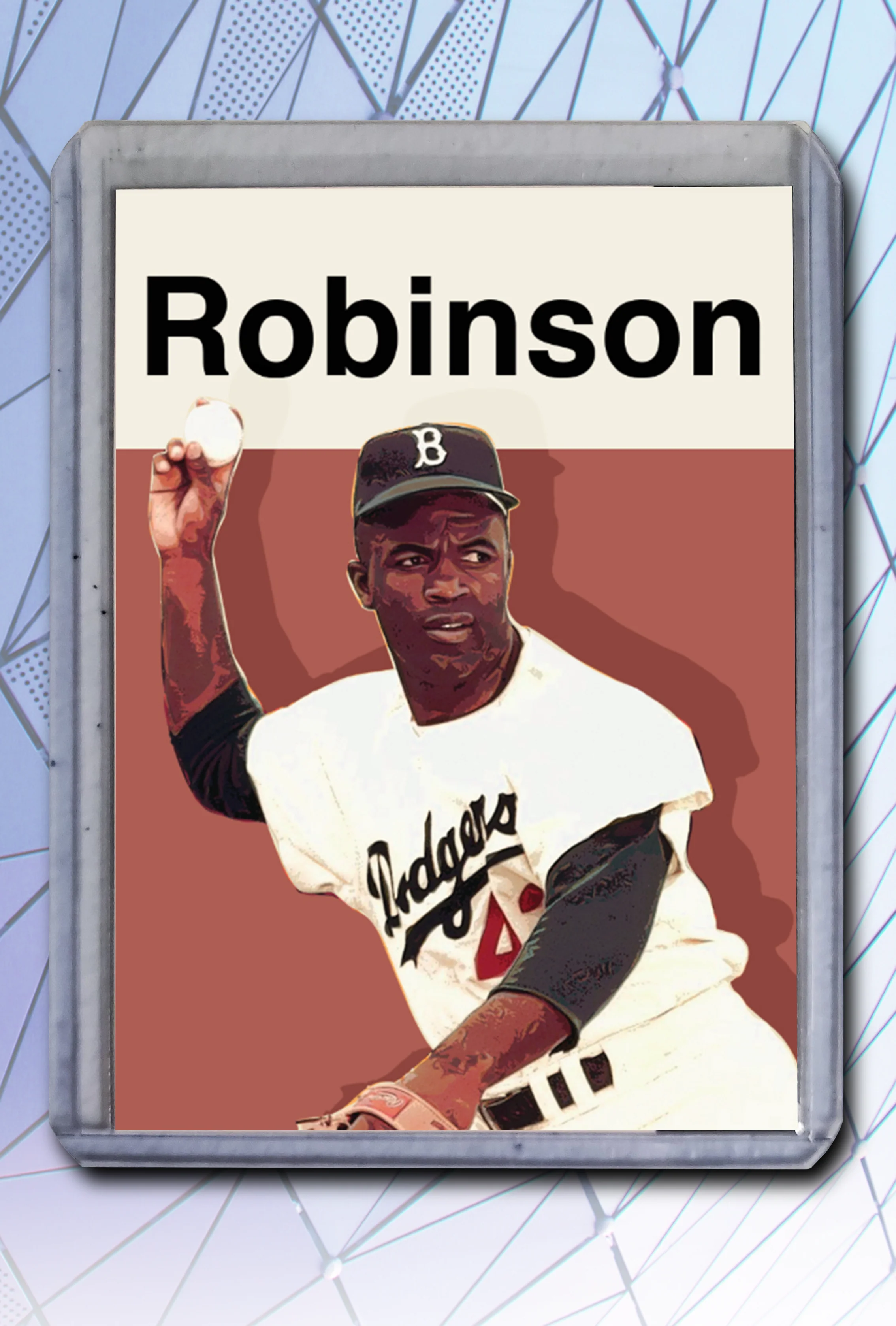 Jackie Robinson Artist Signed Baseball Art Card 1/10