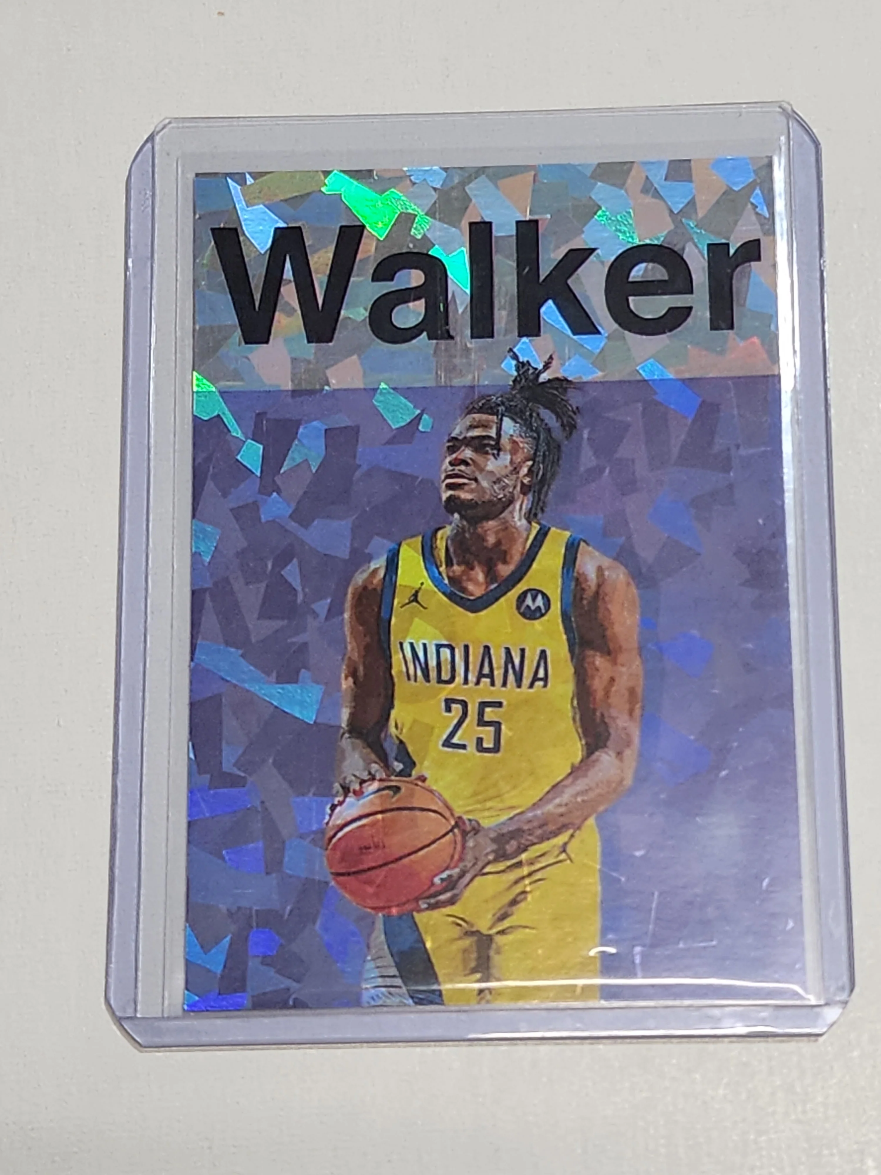 Jarace Walker Artist Signed Indiana Pacers Refractor Art Card 1/1