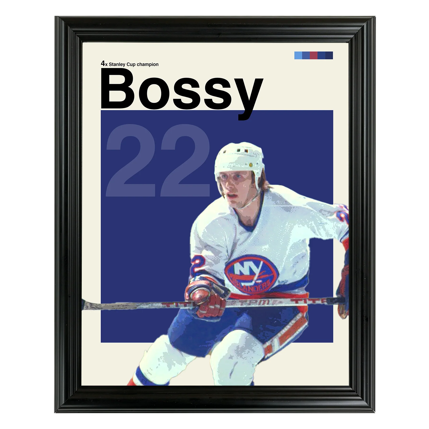 Mike Bossy Framed Sports Art Photo by Thomas Maxwell
