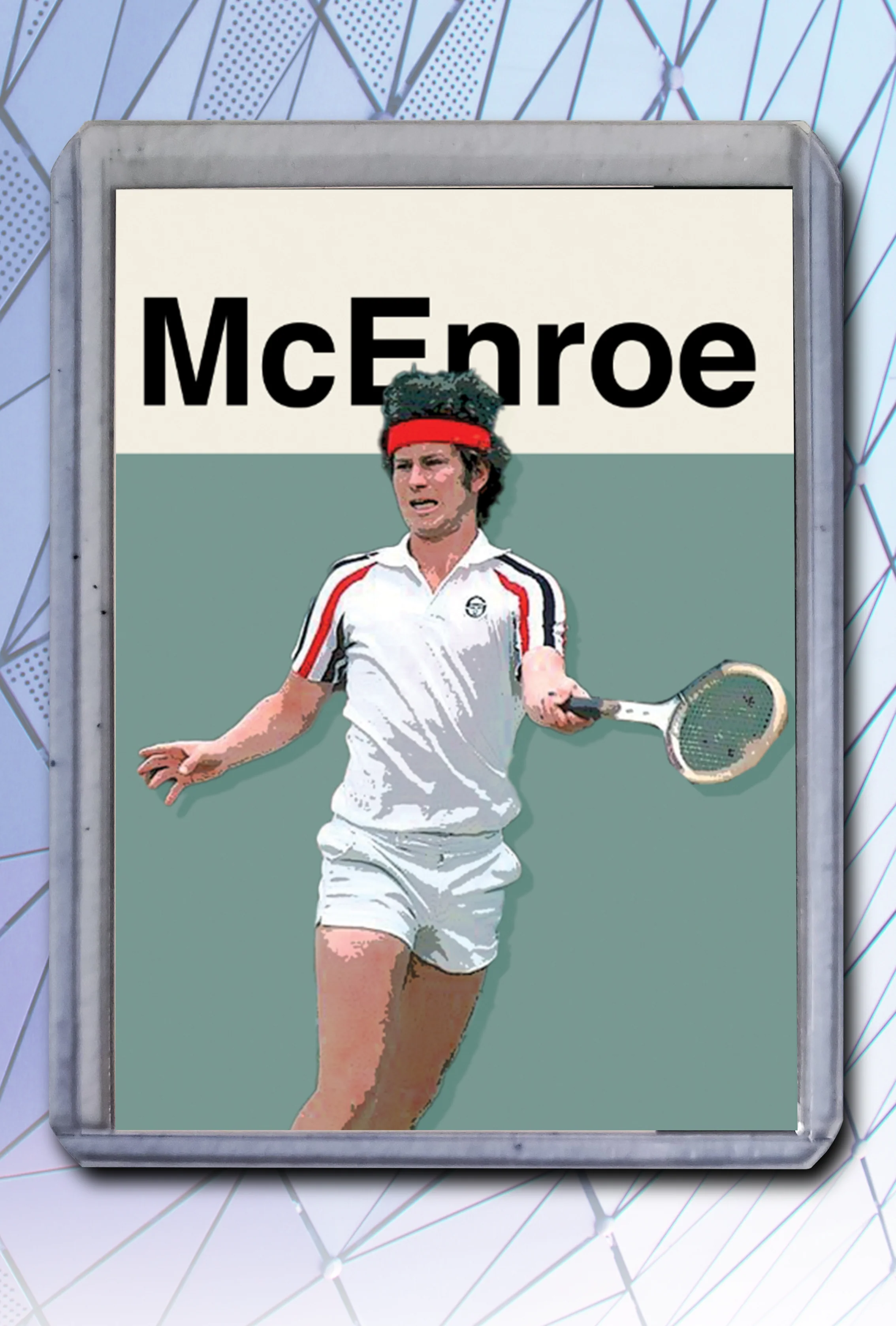 John McEnroe Artist Signed Tennis Art Card 2/10