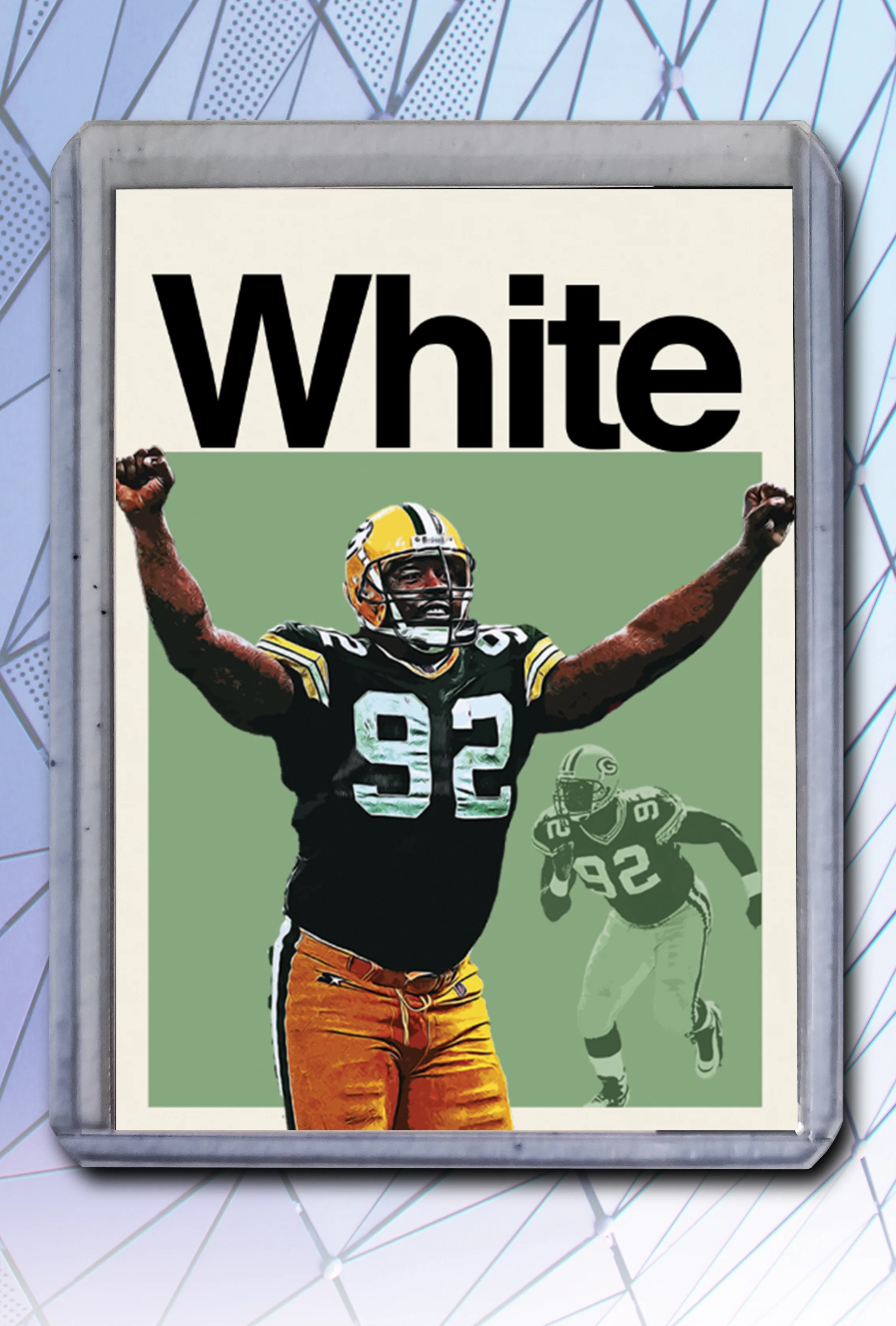 Reggie White Artist Signed Football Art Card 1/10