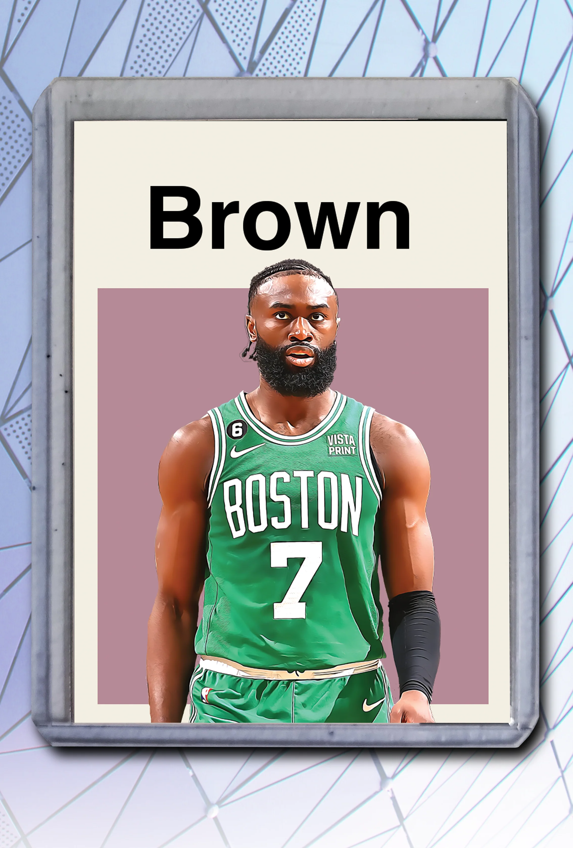 Jaylen Brown - Artist Signed Basketball Art Card 1/10