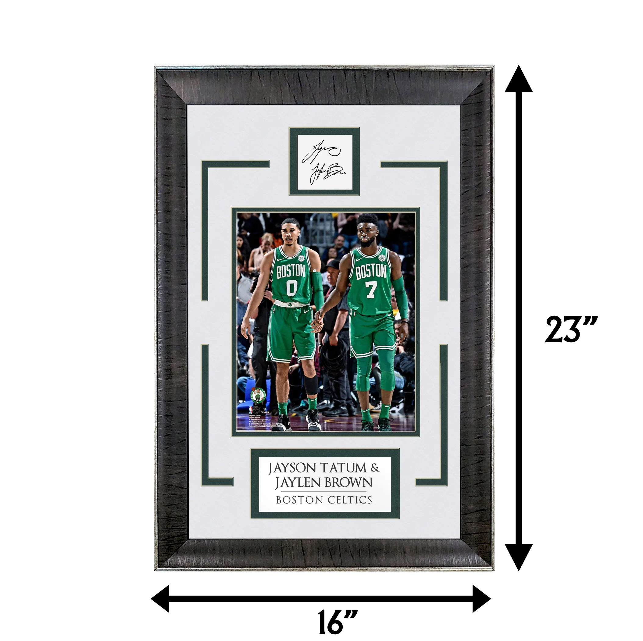 Jayson Tatum and Jaylen Brown - Irish Connection - Spotlight Collection | 16 x 23 - Framed Basketball Photo