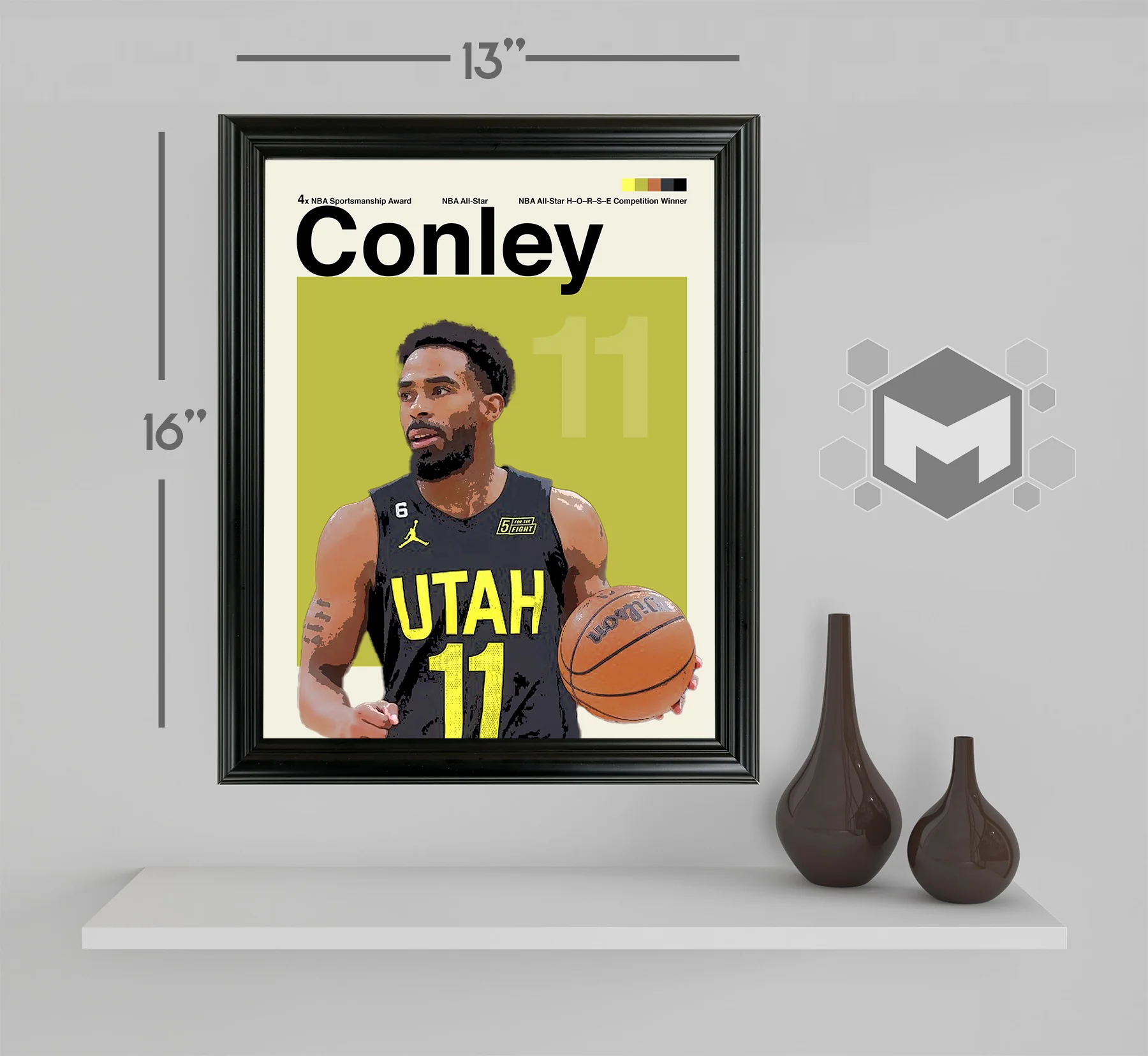 Mike Conley Framed Sports Art Photo by Thomas Maxwell
