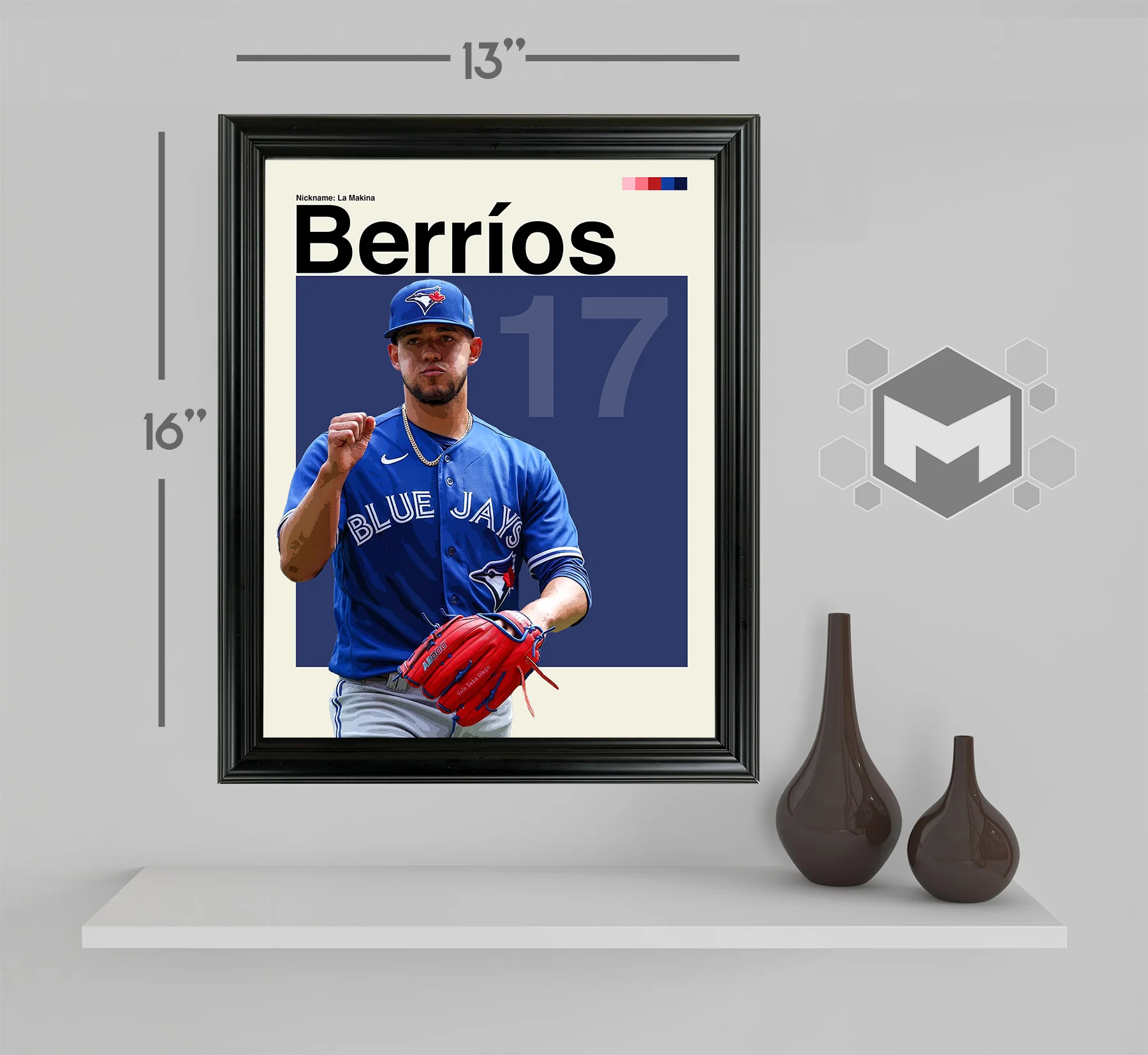 JosÃ© BerrÃ­os Framed Sports Art Photo by Thomas Maxwell