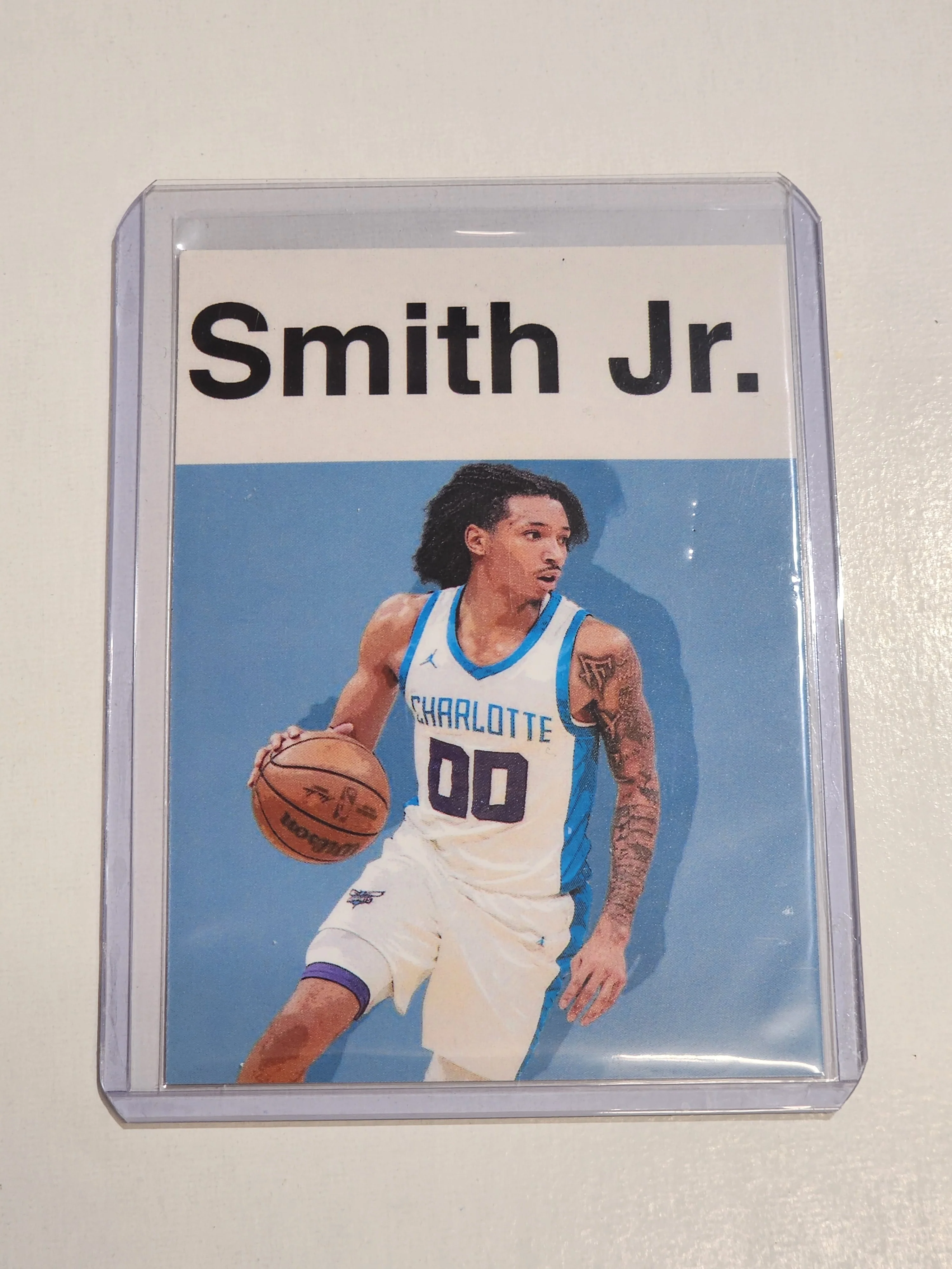 Nick Smith Jr. Artist Signed Basketball Art Card 1/10