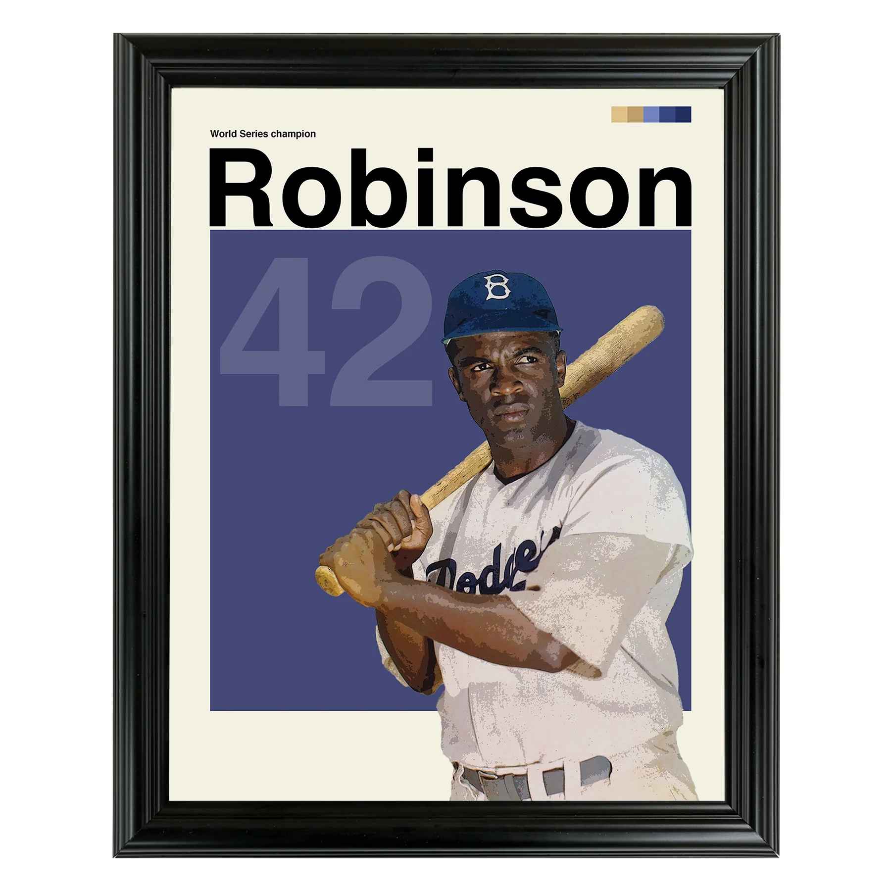 Jackie Robinson Framed Sports Art Photo by Thomas Maxwell