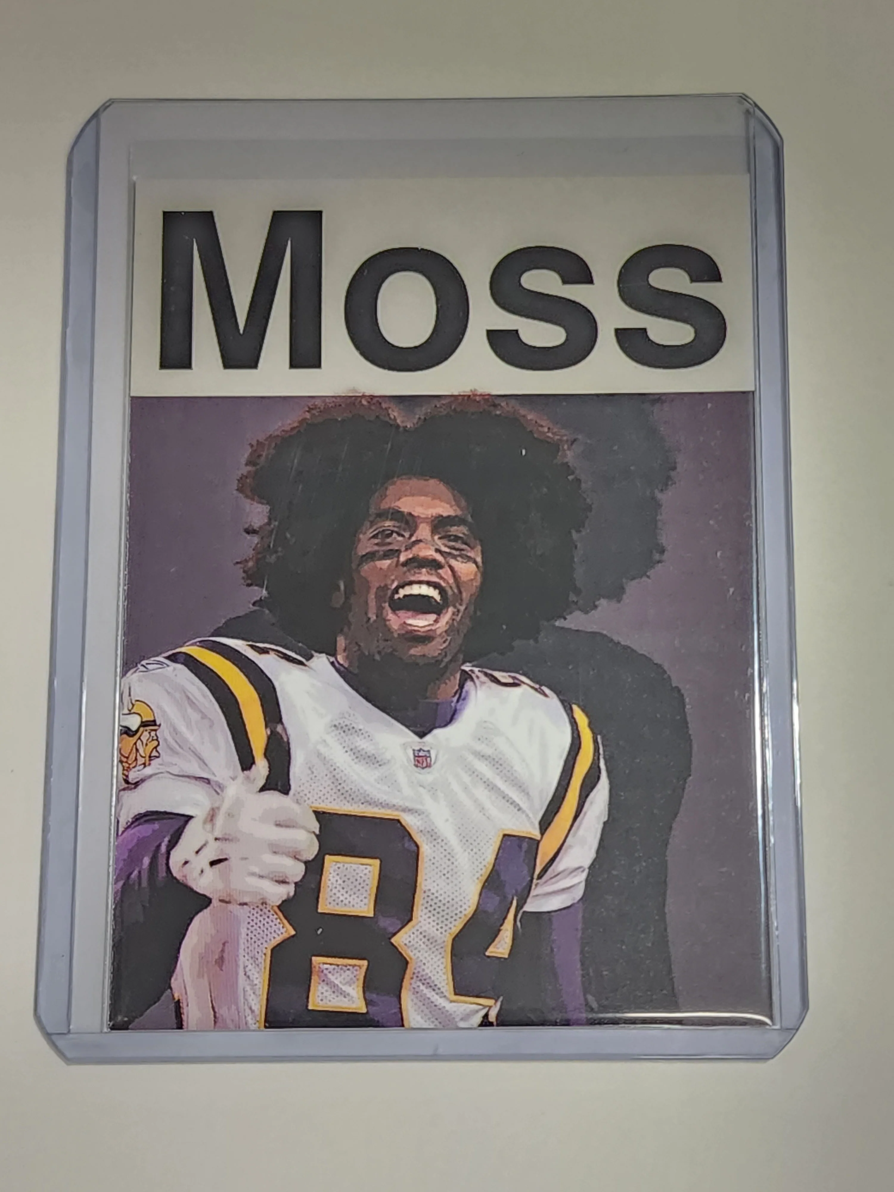 Randy Moss  Artist Signed Football Art Card 1/10