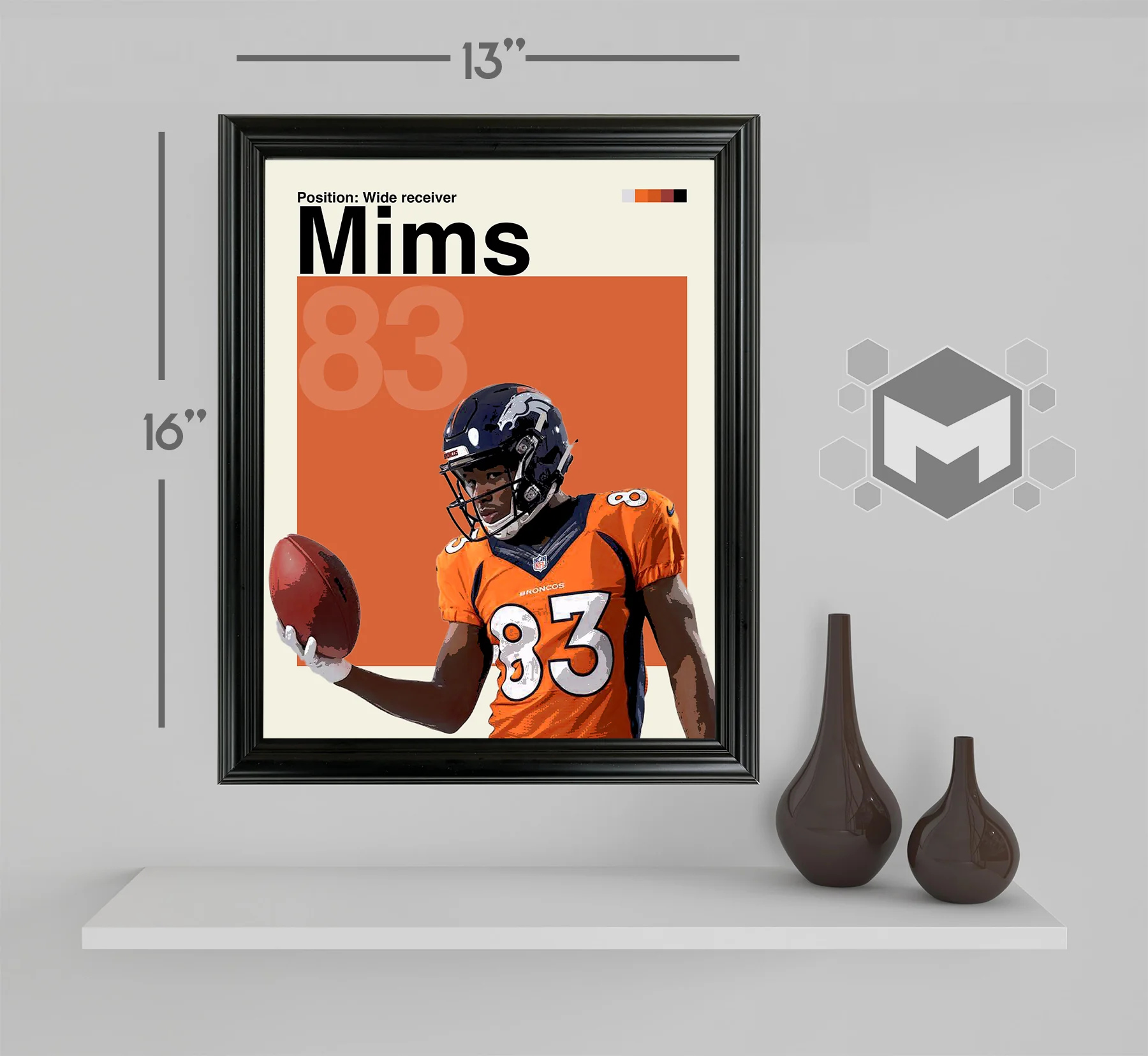 Marvin Mims Framed Sports Art Photo by Thomas Maxwell