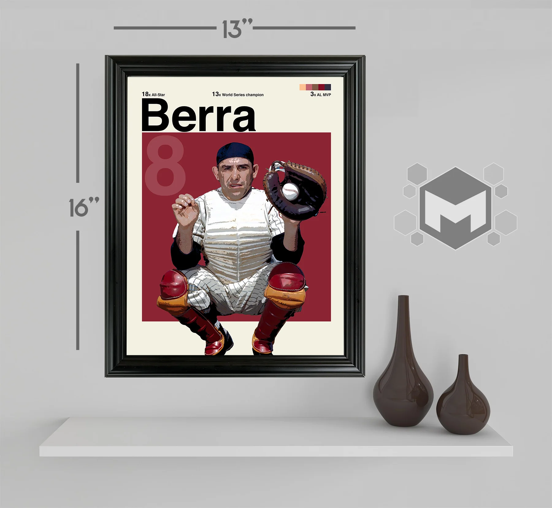 Yogi Berra Framed Sports Art Photo by Thomas Maxwell