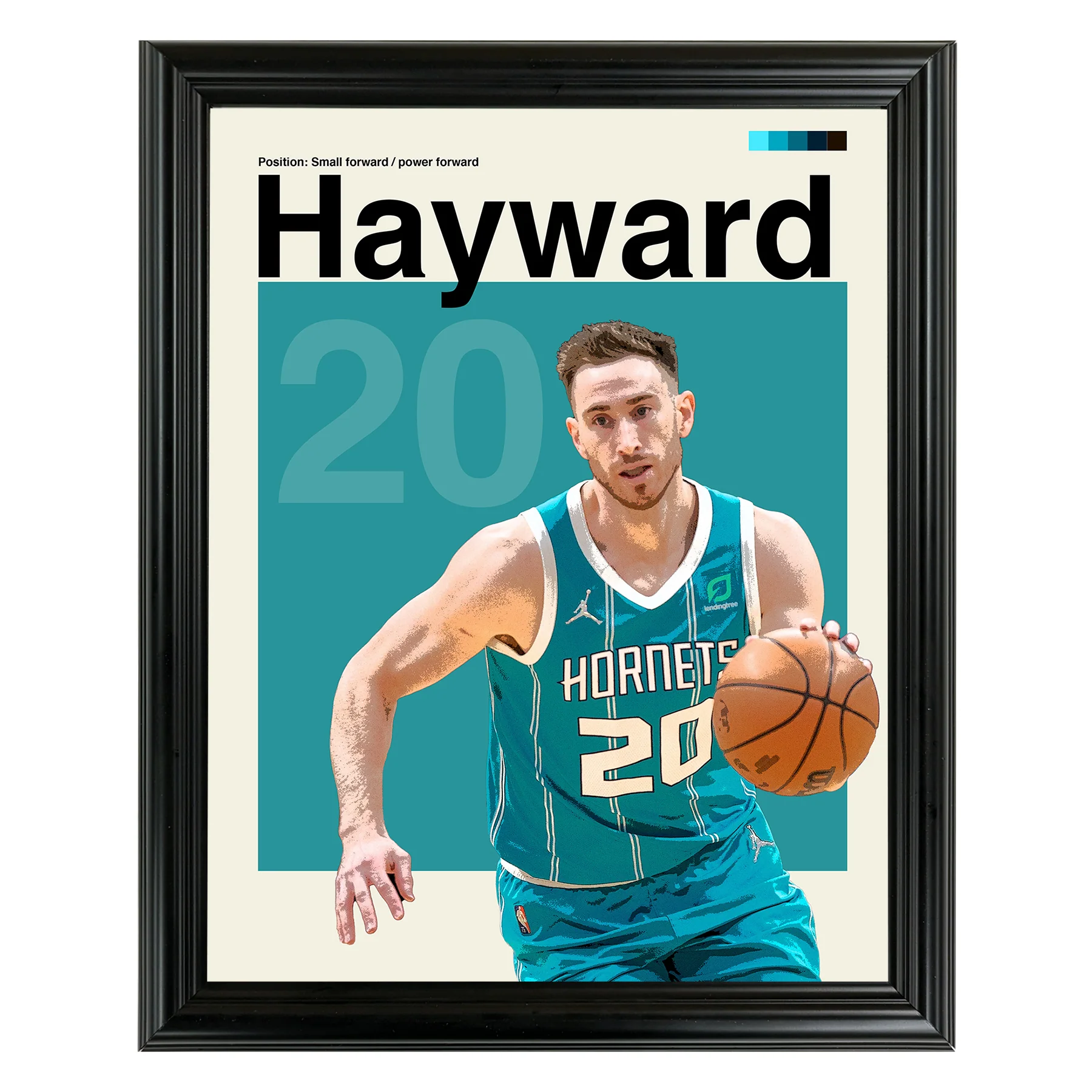 Gordon Hayward Framed Sports Art Photo by Thomas Maxwell