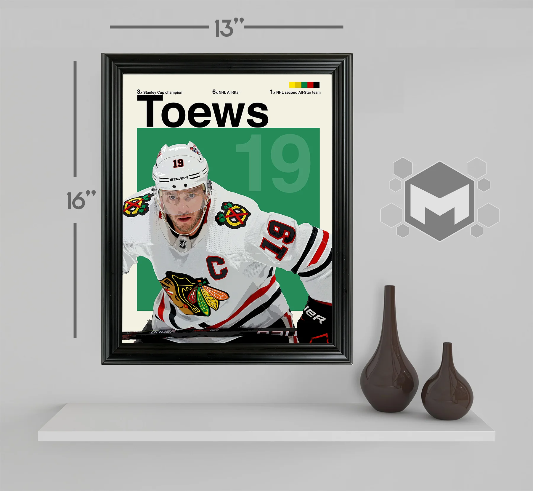 Johnathan Toews Framed Sports Art Photo by Thomas Maxwell