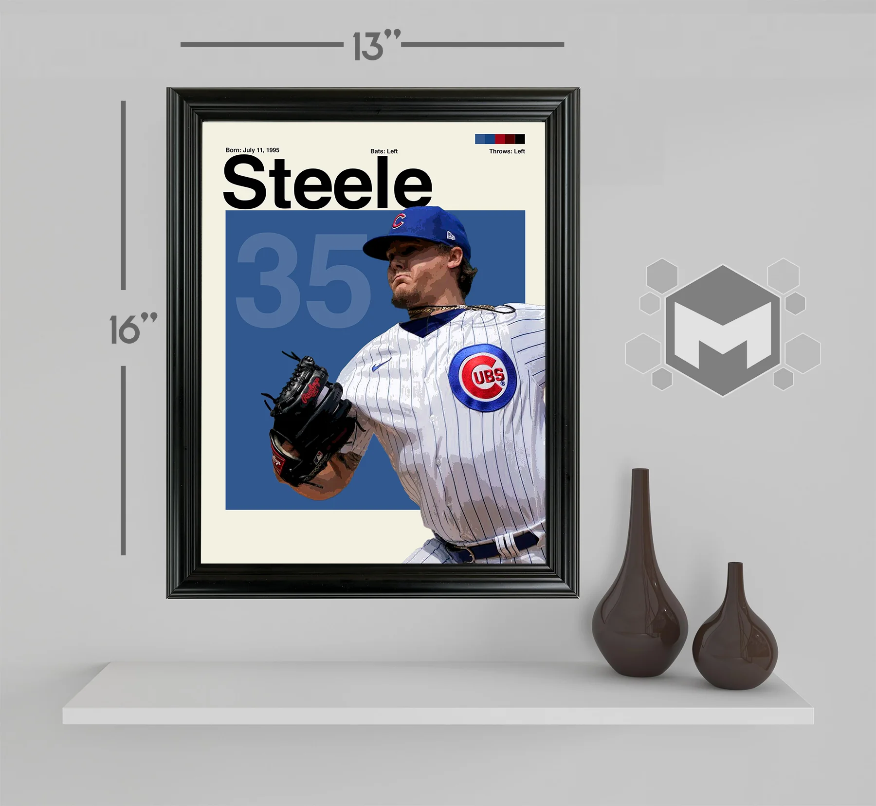 Justin Steele Framed Sports Art Photo by Thomas Maxwell