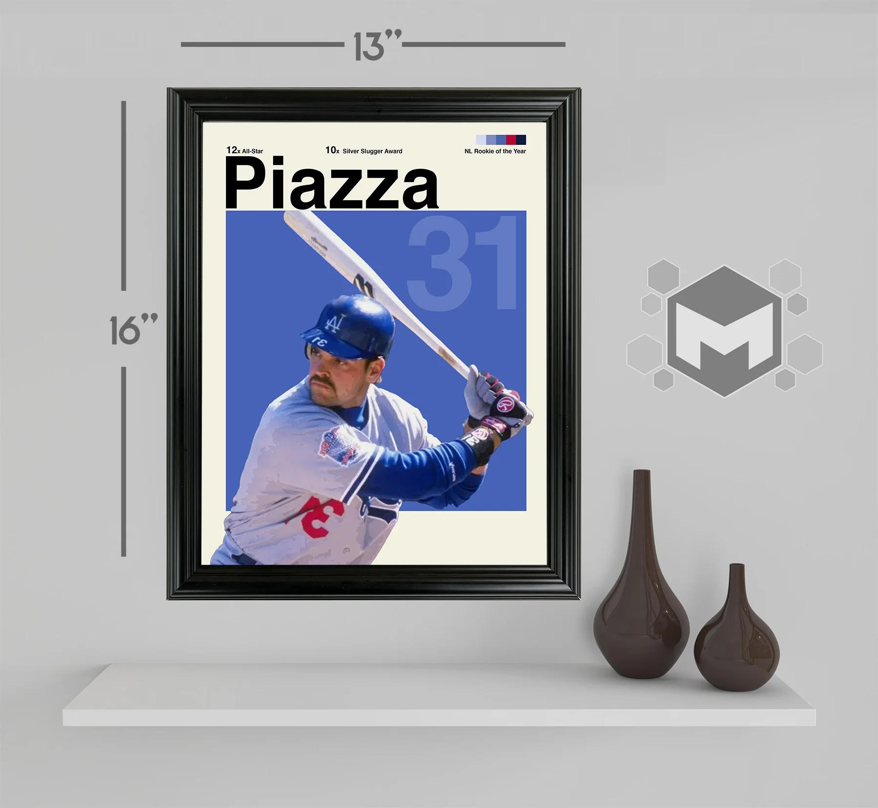 Mike Piazza Framed Sports Art Photo by Thomas Maxwell