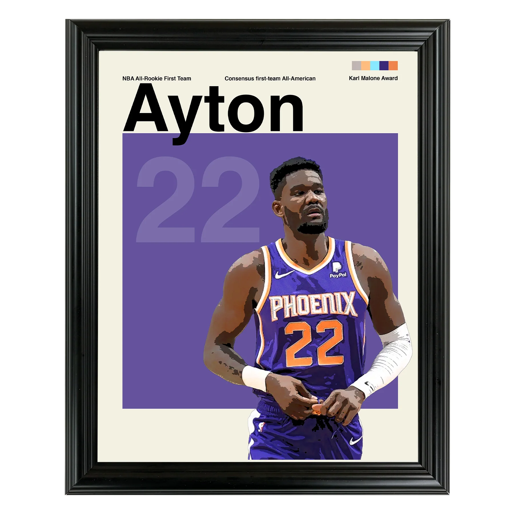 Deandre Ayton Framed Sports Art Photo by Thomas Maxwell
