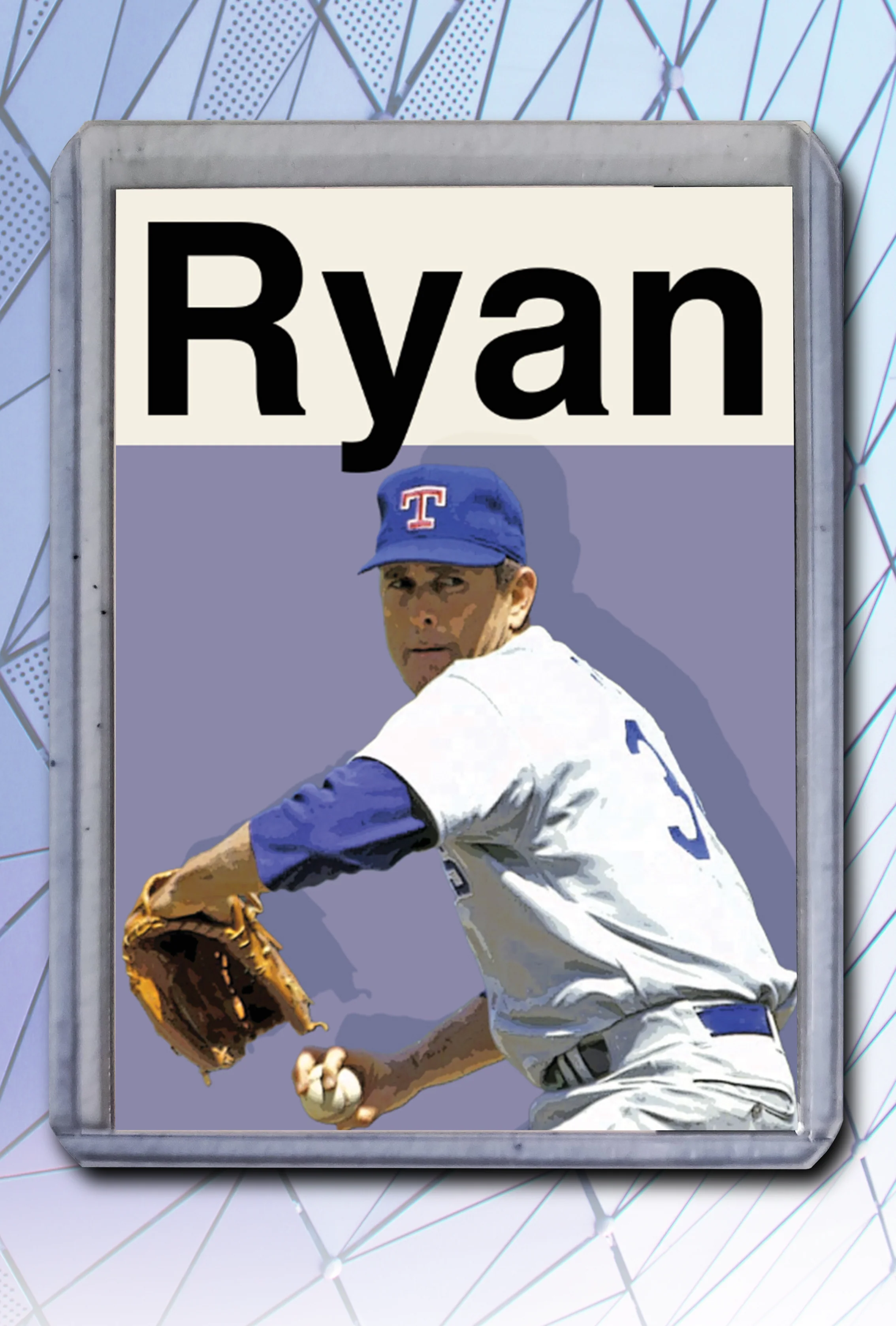 Nolan Ryan Artist Signed Baseball Art Card 1/10