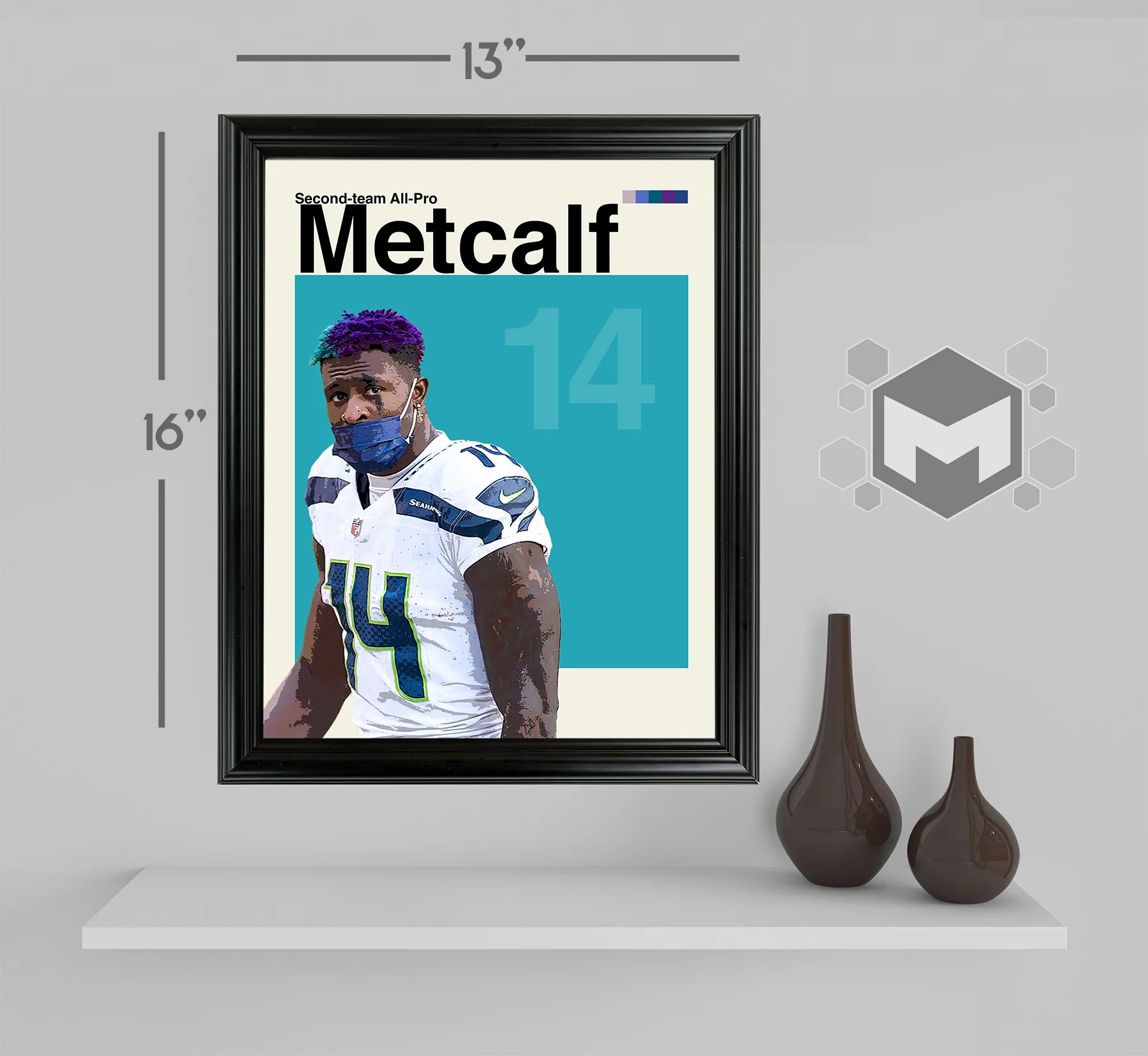 D.K. Metcalf Framed Sports Art Photo by Thomas Maxwell