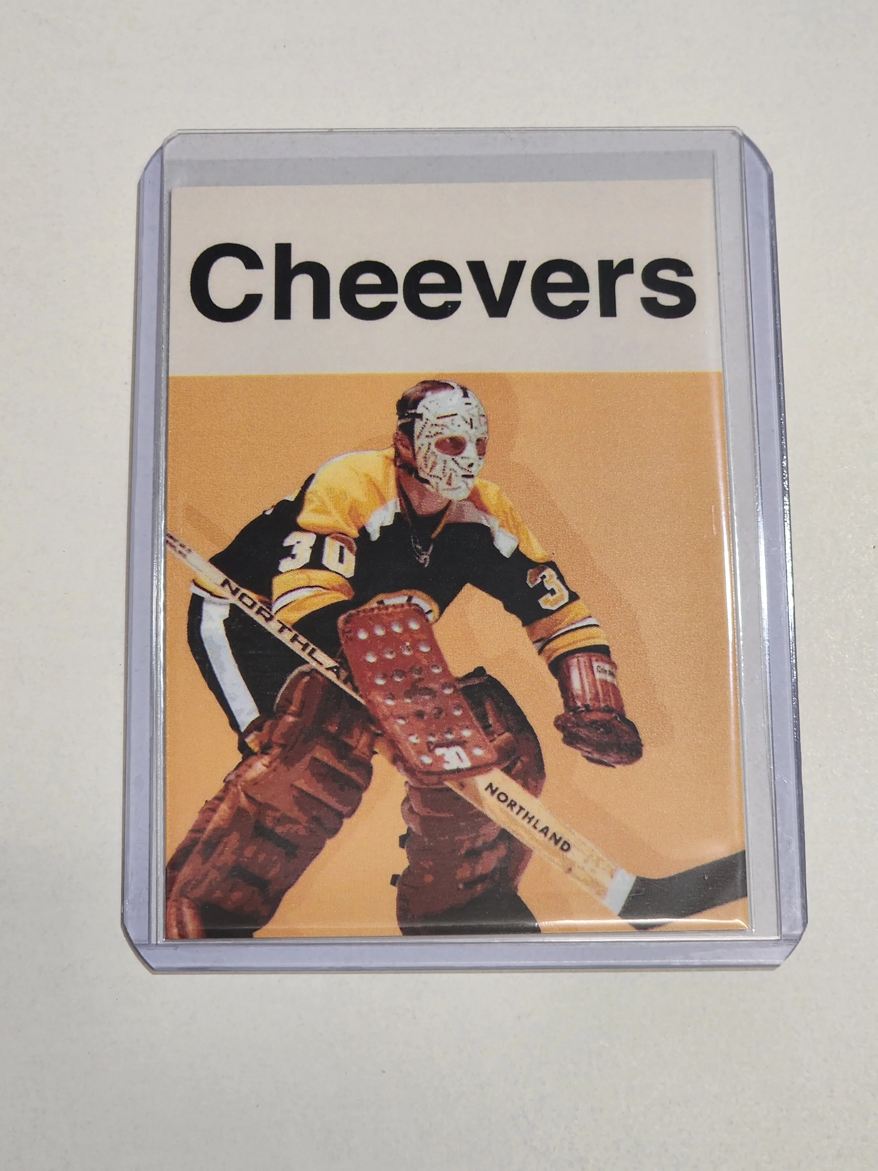 Gerry Cheevers Artist Signed Hockey Art Card 1/10