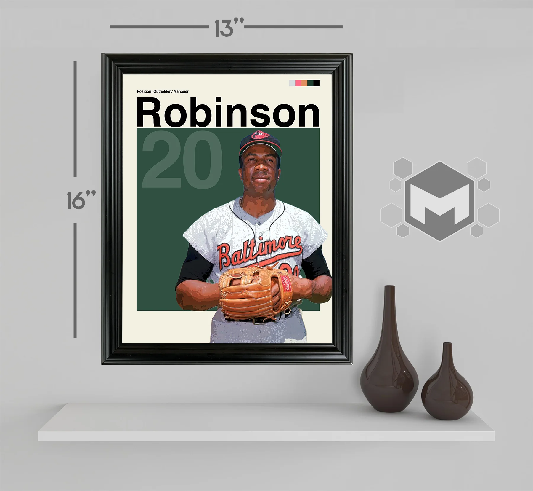 Frank Robinson Framed Sports Art Photo by Thomas Maxwell