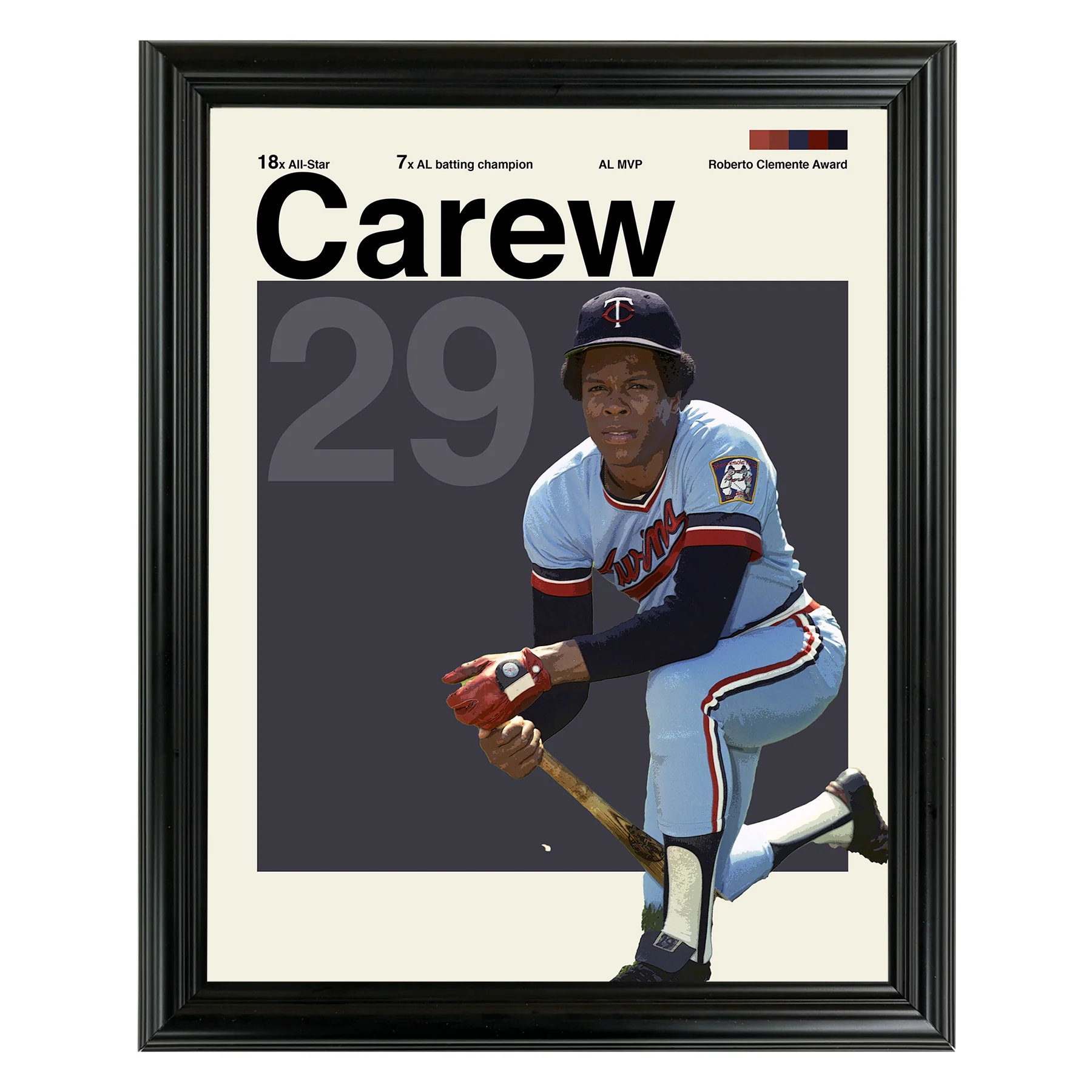 Rod Carew Framed Sports Art Photo by Thomas Maxwell