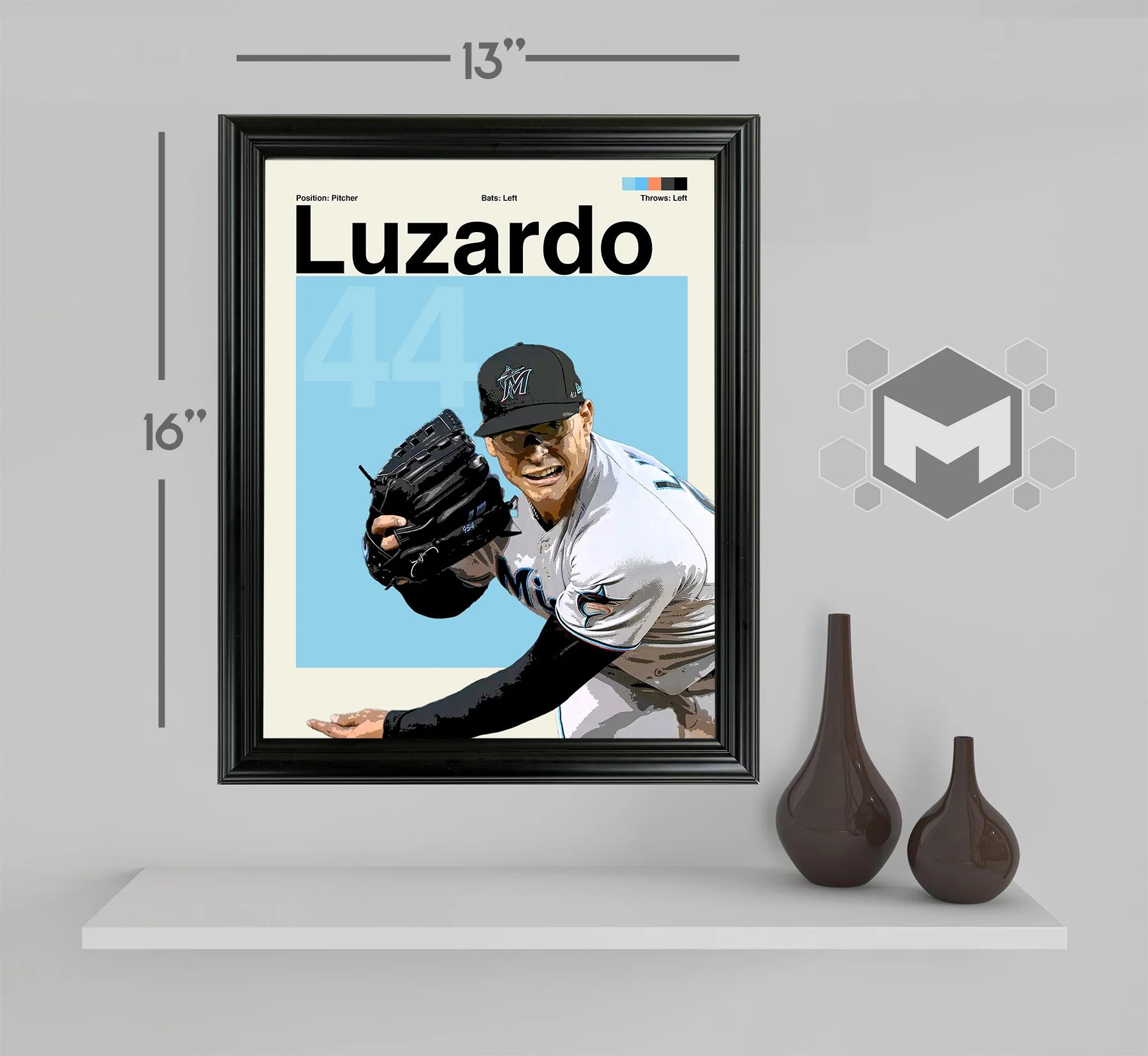 JesÃºs Luzardo Framed Sports Art Photo by Thomas Maxwell